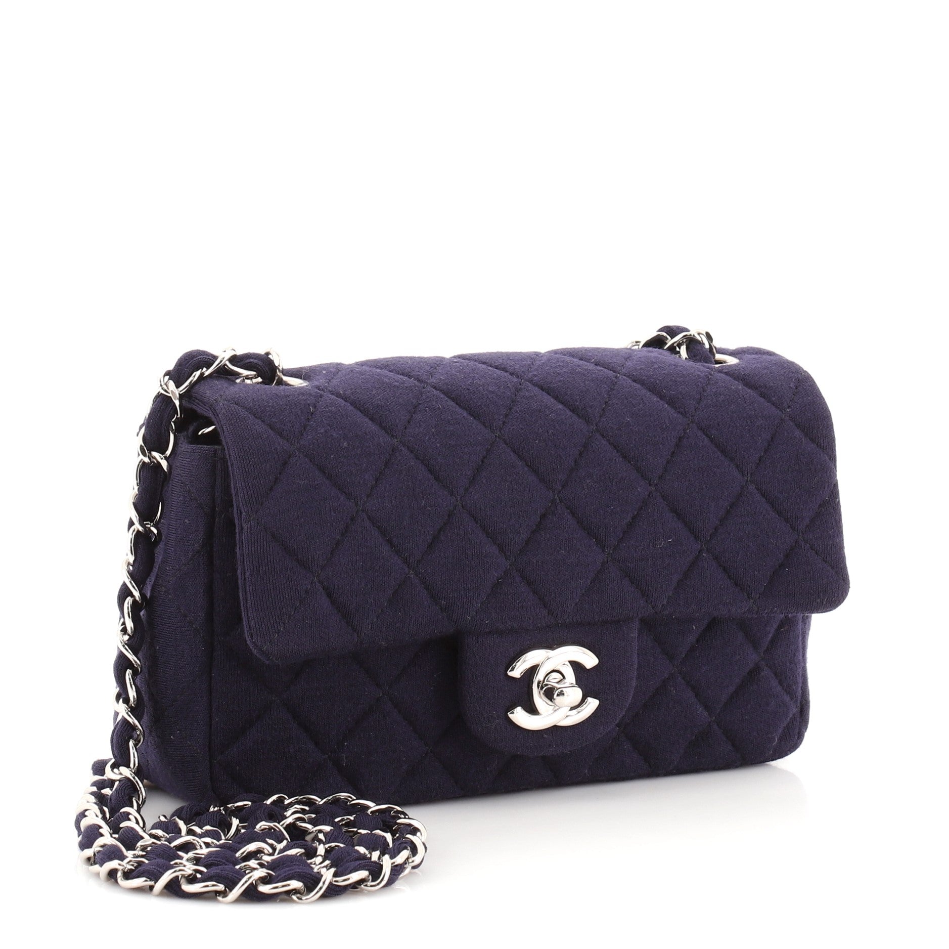Classic Single Flap Bag Quilted Jersey Mini