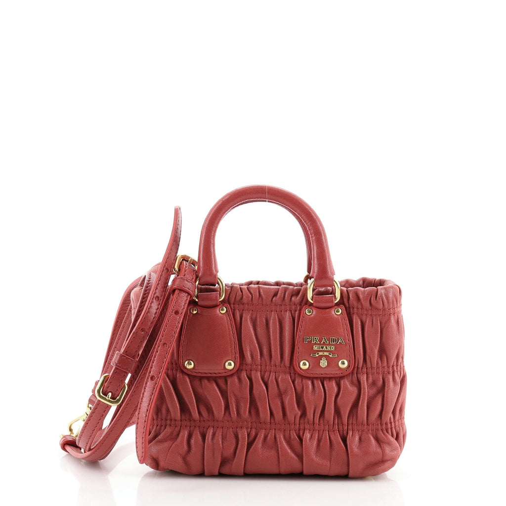 Gaufre Convertible Tote Nappa Leather Mini