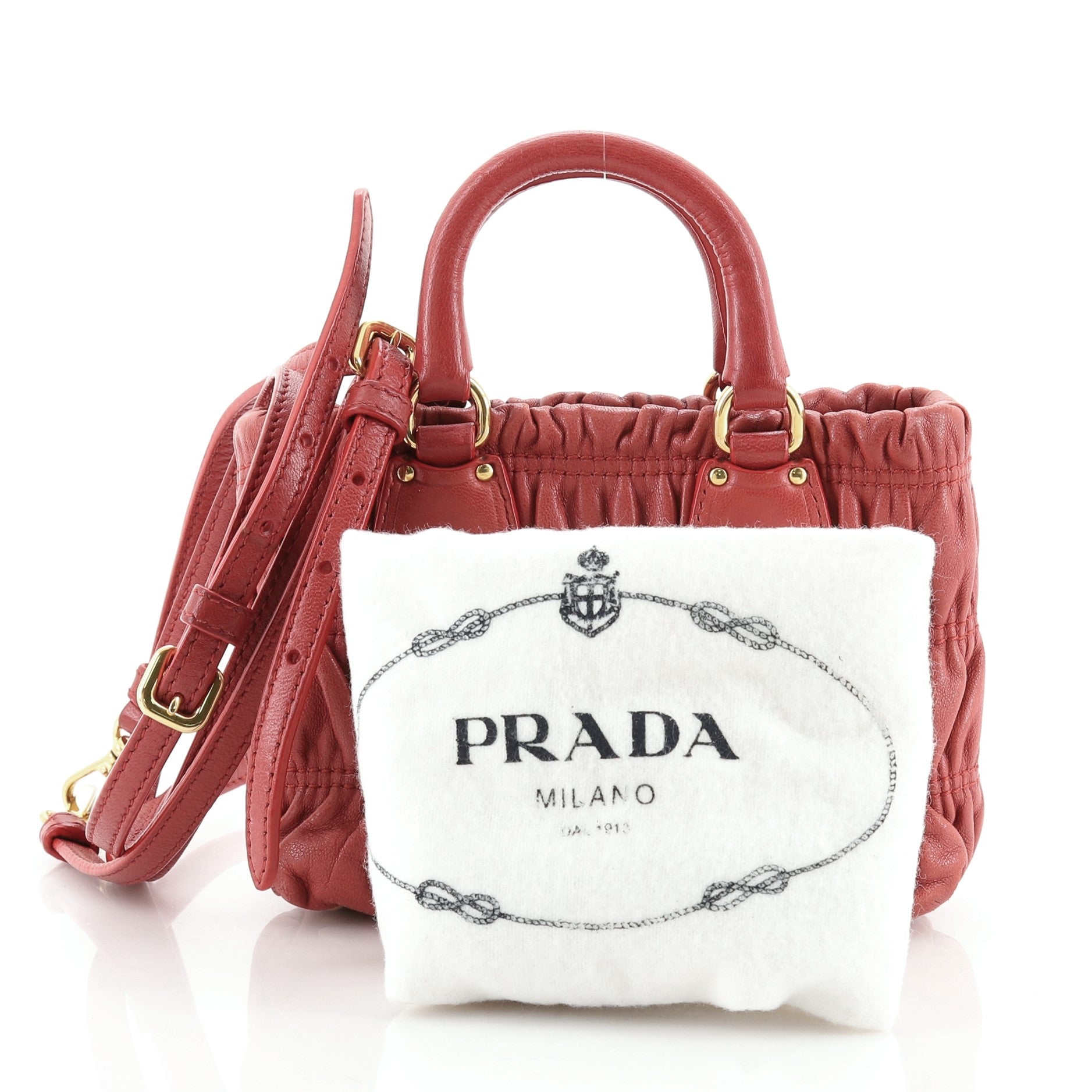 Gaufre Convertible Tote Nappa Leather Mini