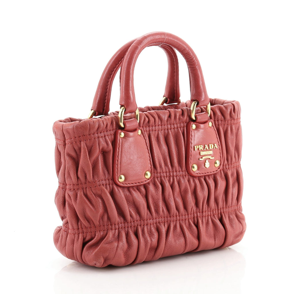 Gaufre Convertible Tote Nappa Leather Mini