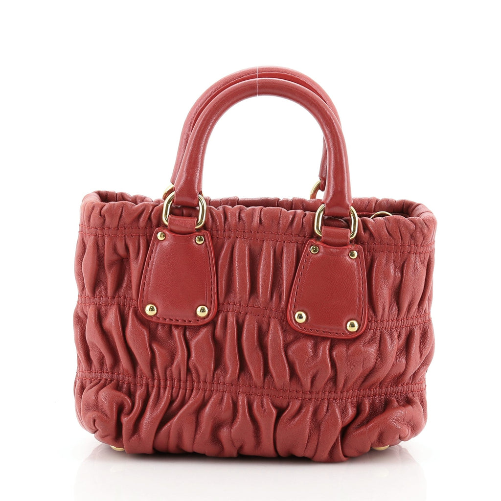 Gaufre Convertible Tote Nappa Leather Mini
