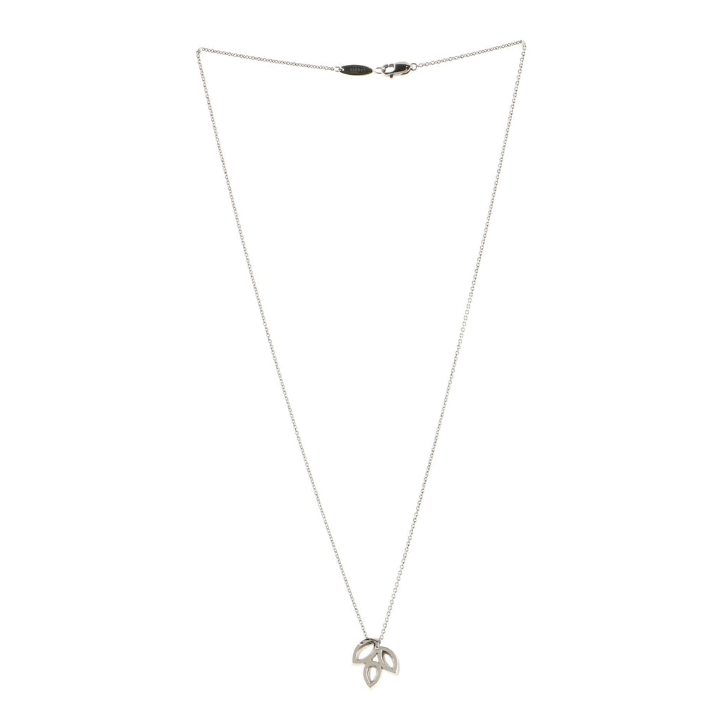 Lily Cluster Pedant Necklace Platinum with Diamonds .19CT