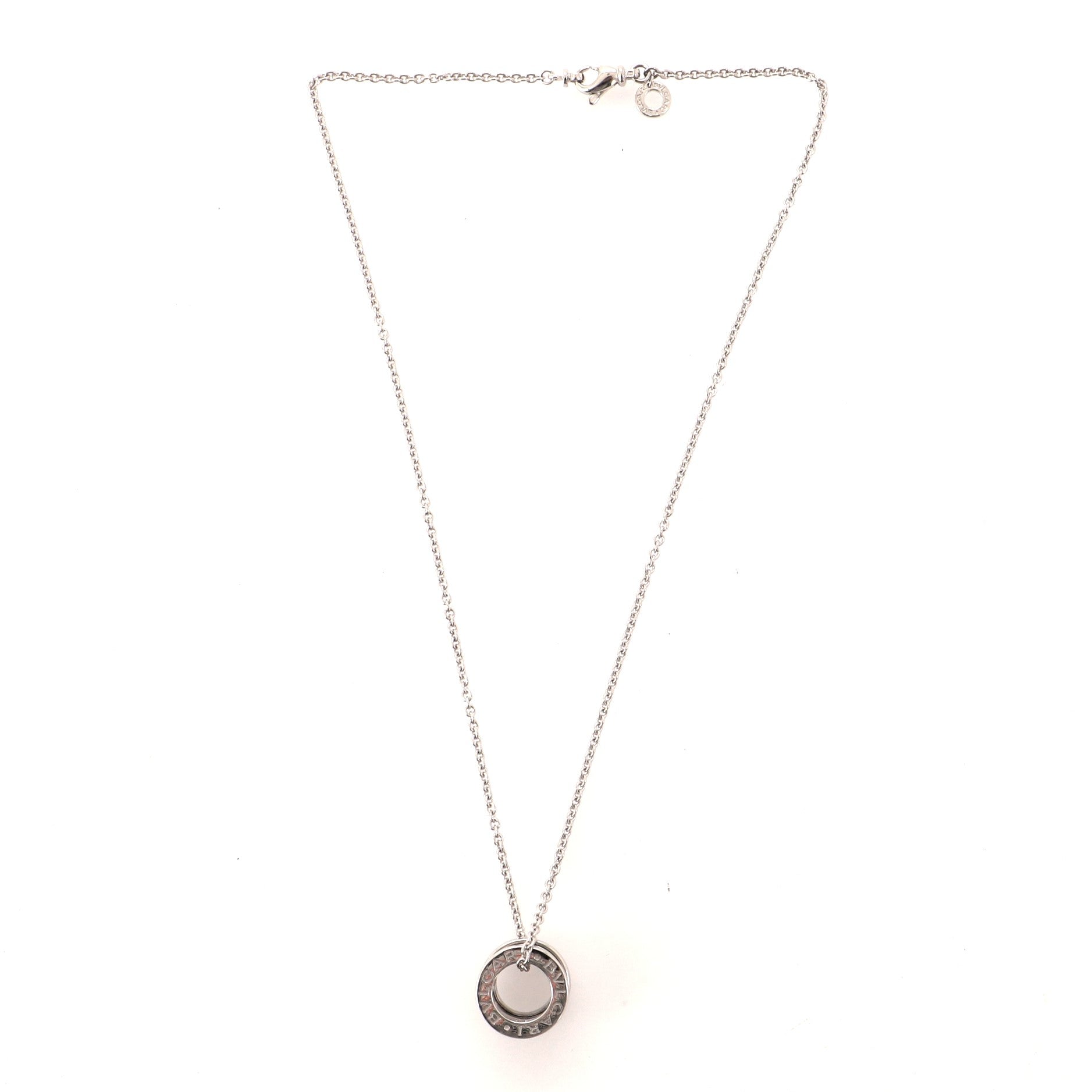 B.Zero1 Pendant Necklace 18K White Gold