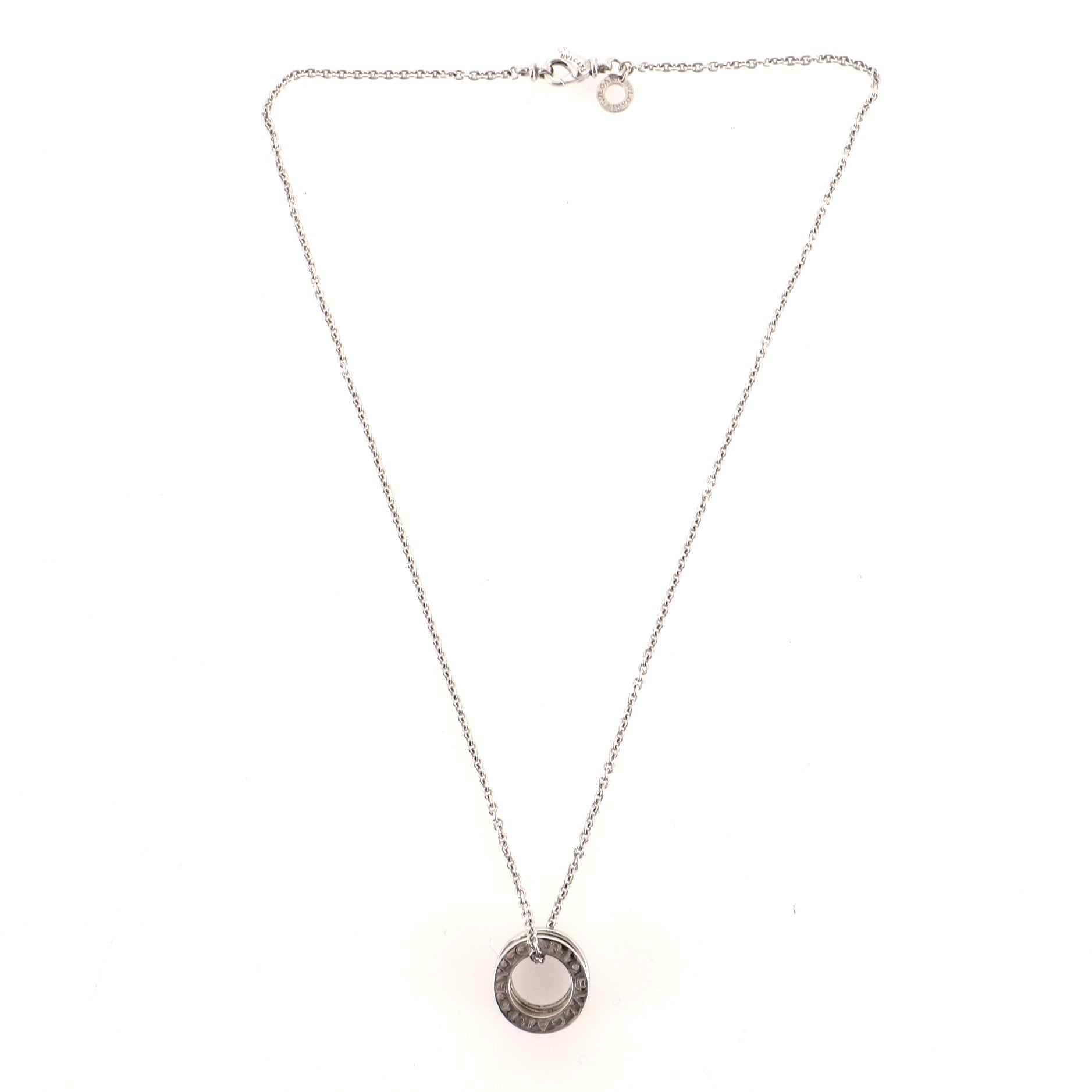B.Zero1 Pendant Necklace 18K White Gold