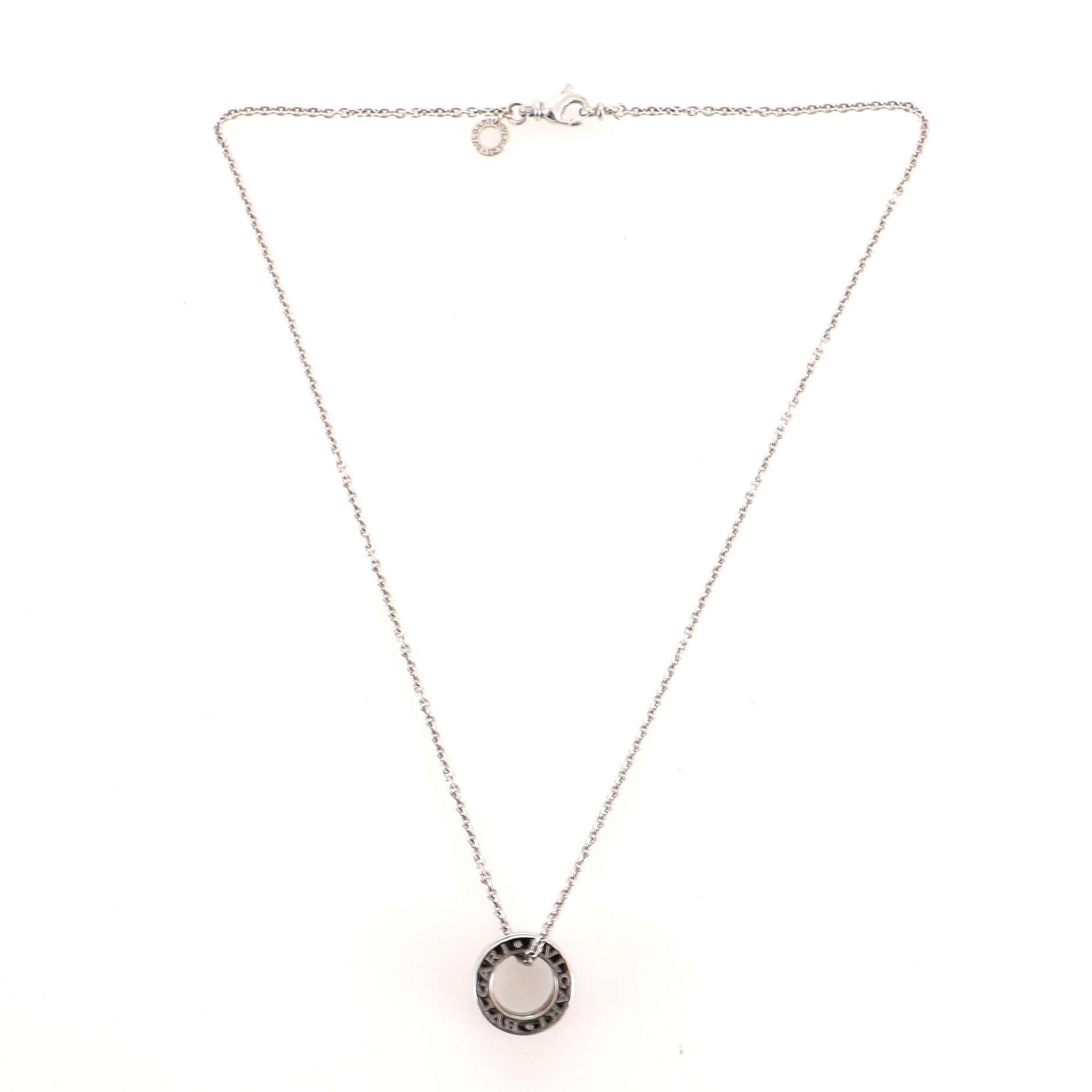 B.Zero1 Pendant Necklace 18K White Gold