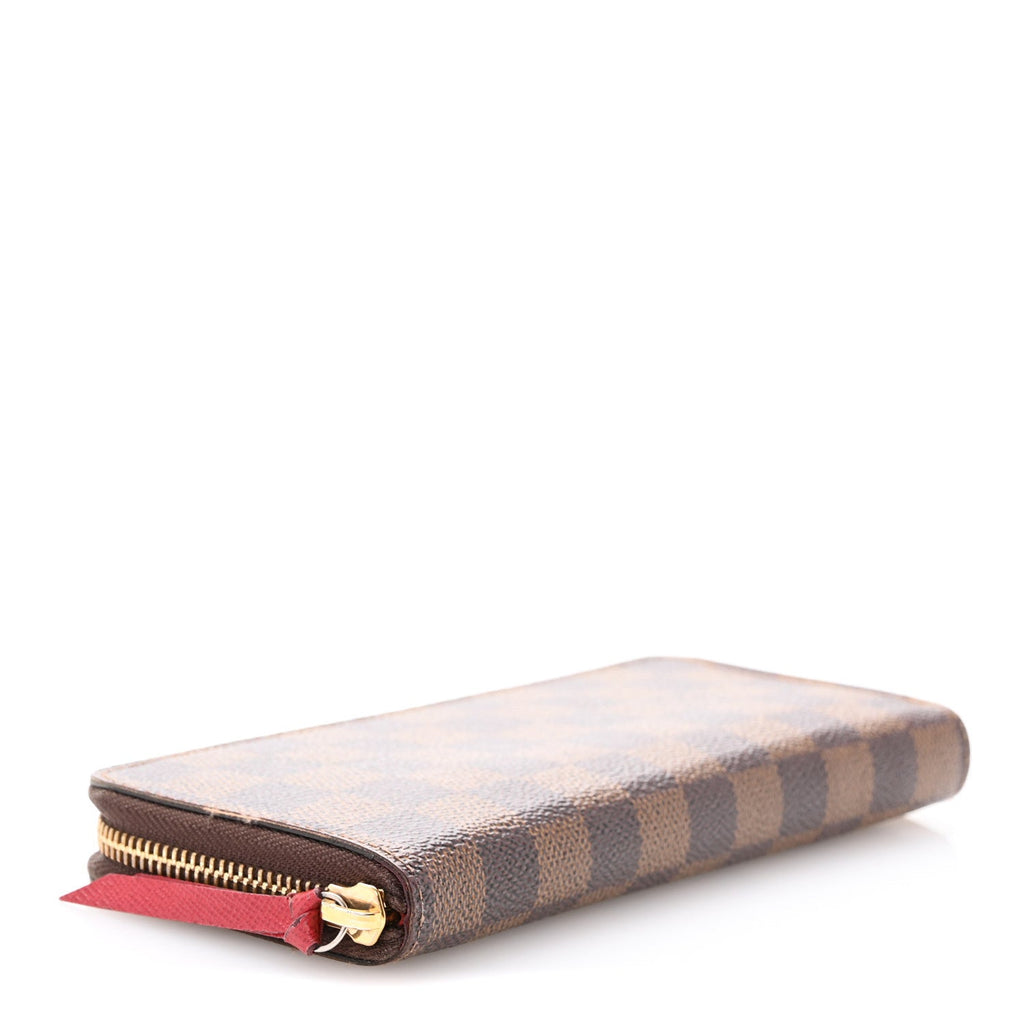 Damier Ebene Clemence Wallet Cherry