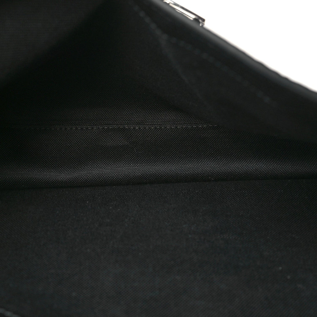 Calfskin Web Medium Business Case Black