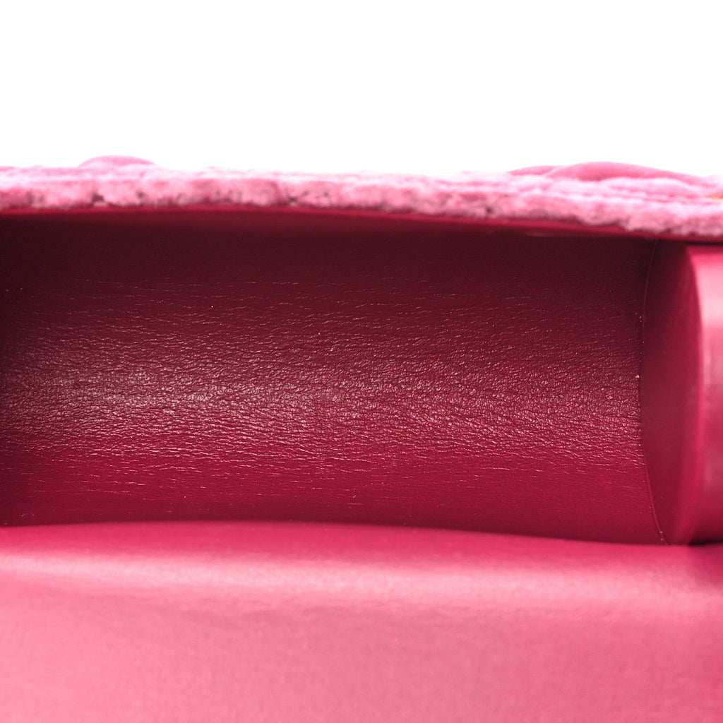Velvet Camellia Embossed Jewel Belt  Holder With Chain Dark Pink