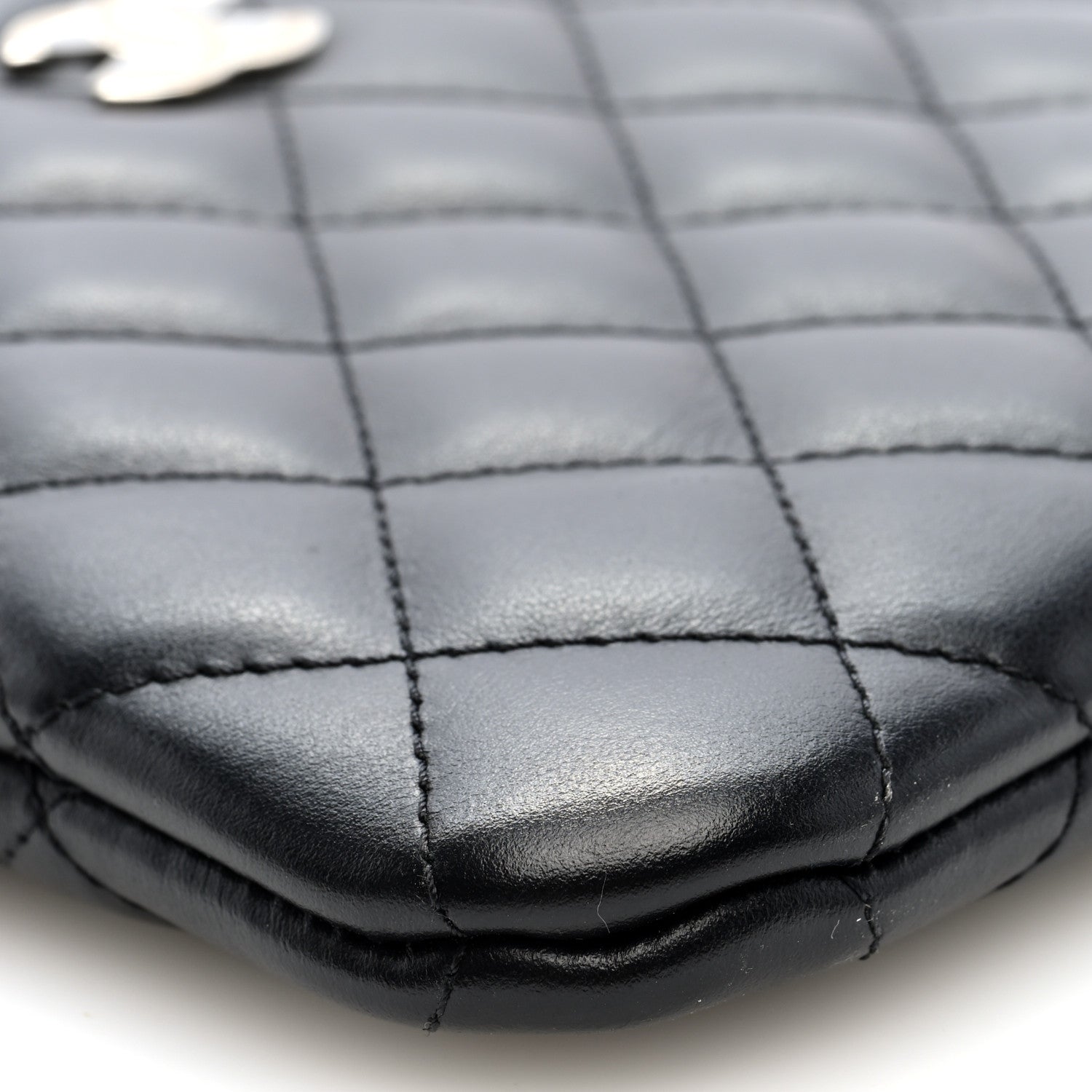 Lambskin Quilted Crossbody Bag Black