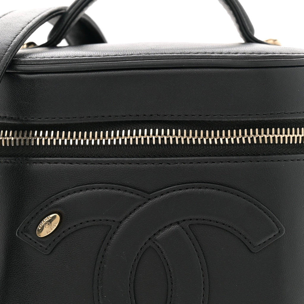 Lambskin Timeless Vanity Cosmetic Case Black