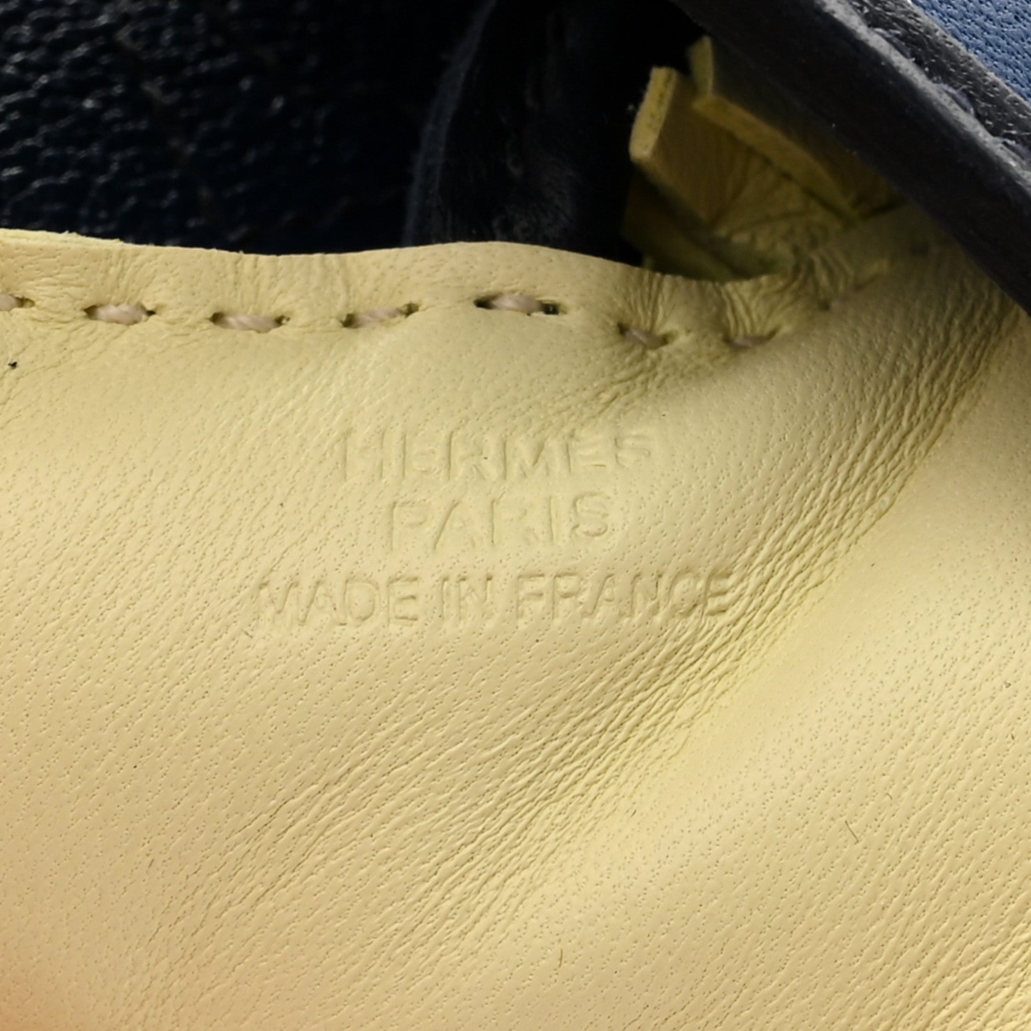 Milo Lambskin Grigri Rodeo Robeo Coeur Bag Charm PM Jaune Milton Bleu Nuit Bleu Tie