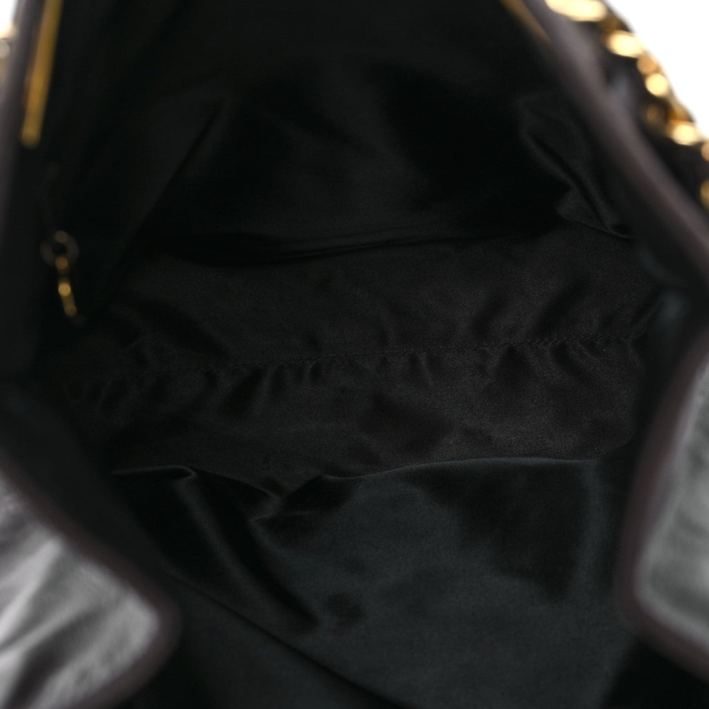 Lambskin CC Shoulder Bag Brown