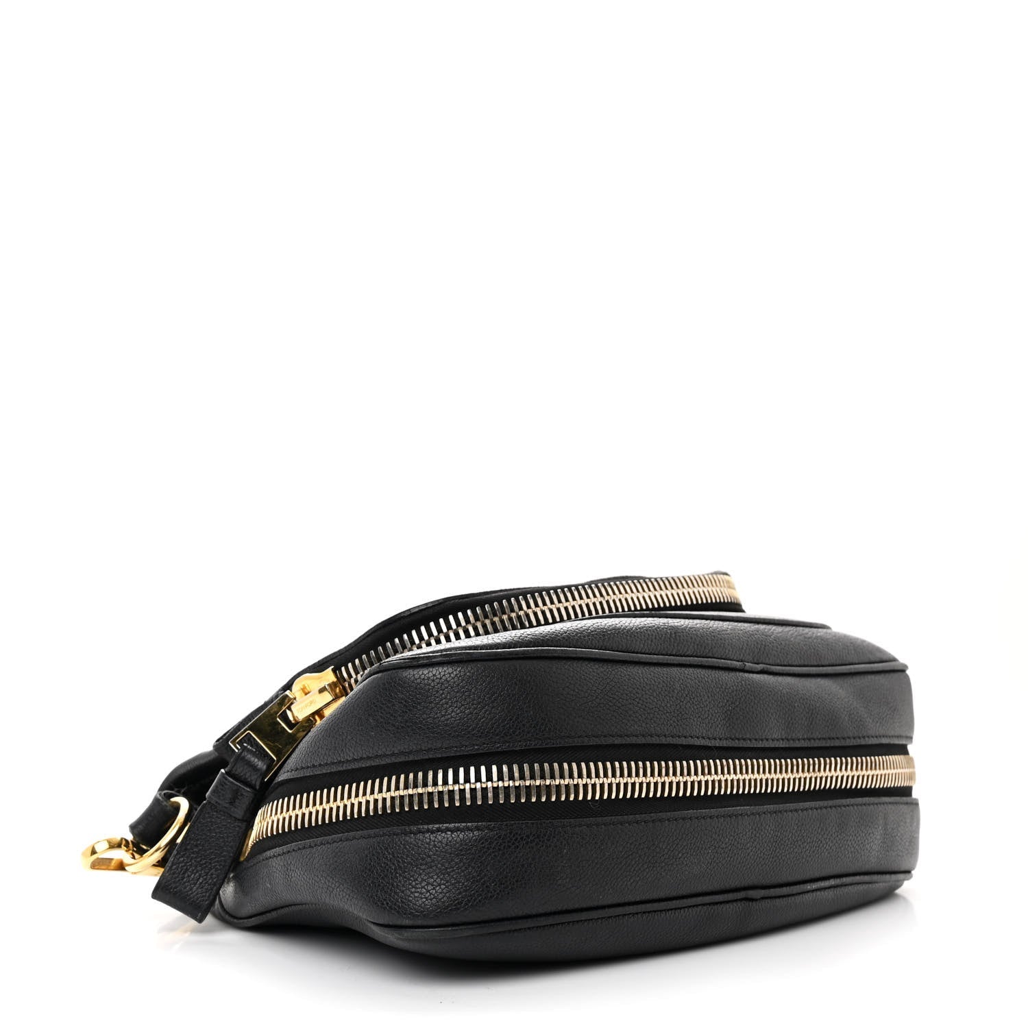 Grained Calfskin Medium Jennifer Crossbody Bag Black