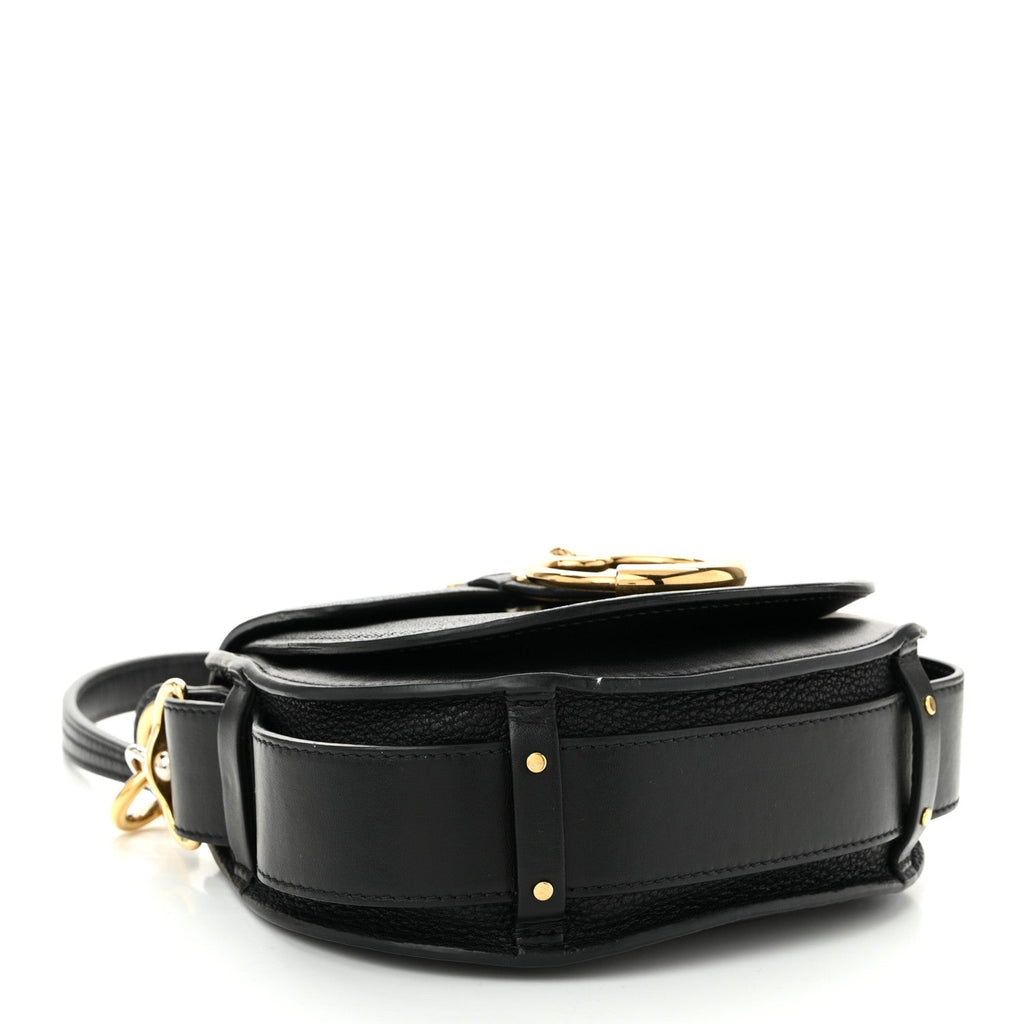 Grained Lambskin Small Tess Bag Black