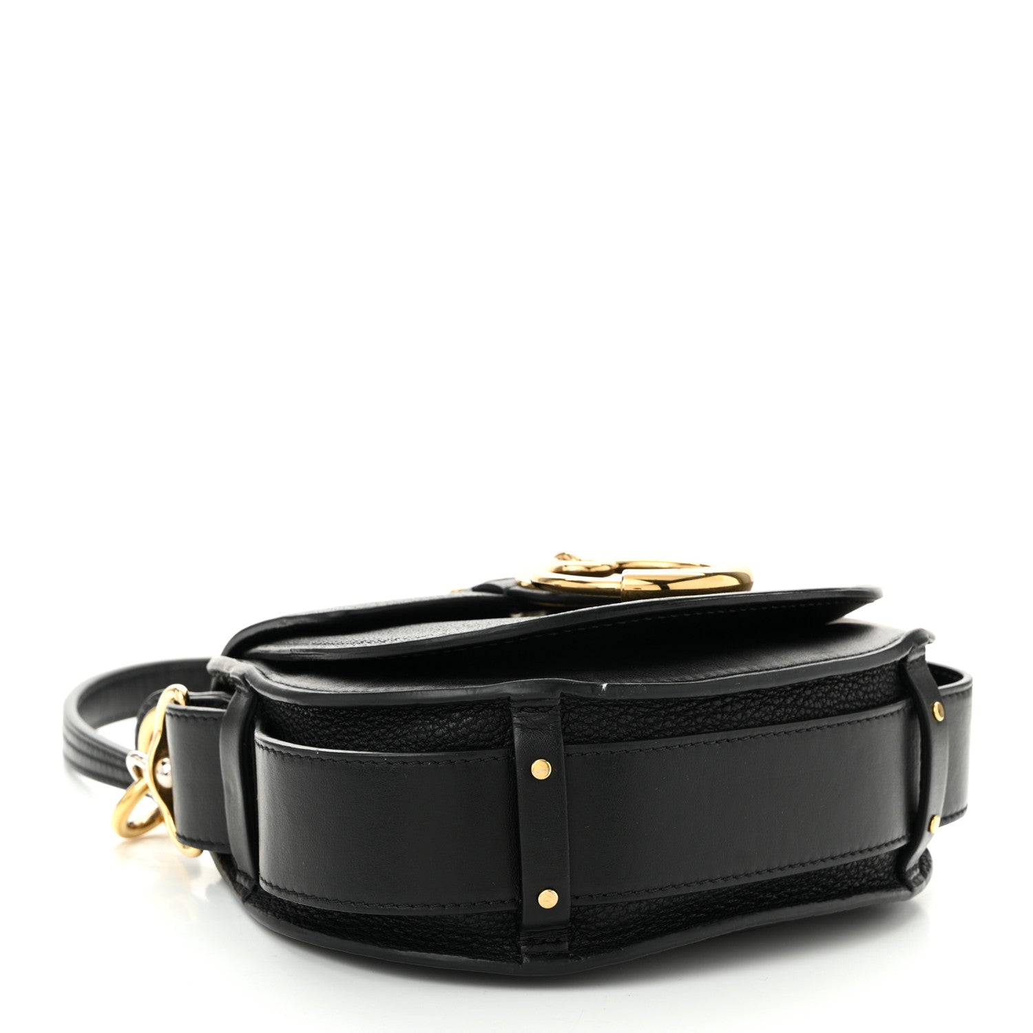 Grained Lambskin Small Tess Bag Black