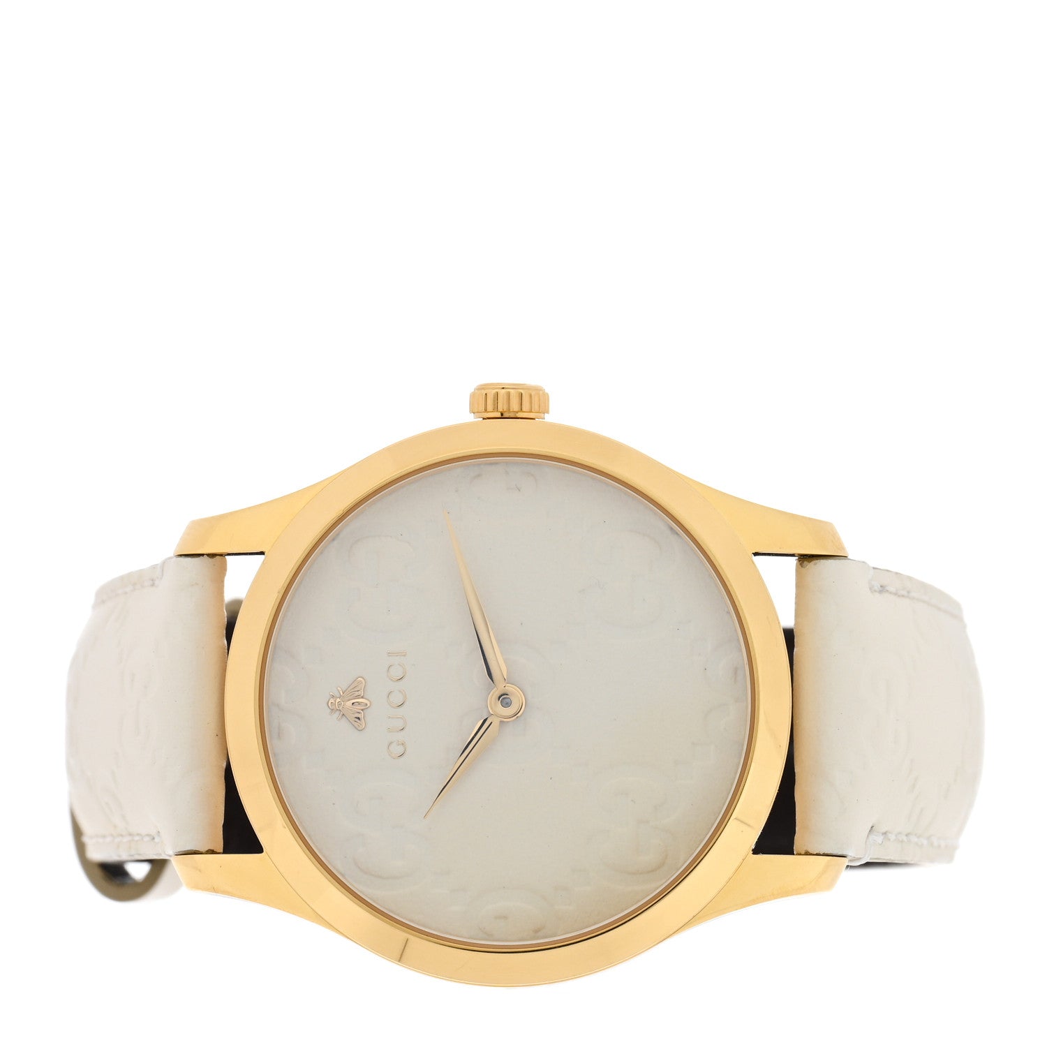 Stainless Steel Calfskin 38mm G-Timeless Quartz Watch White