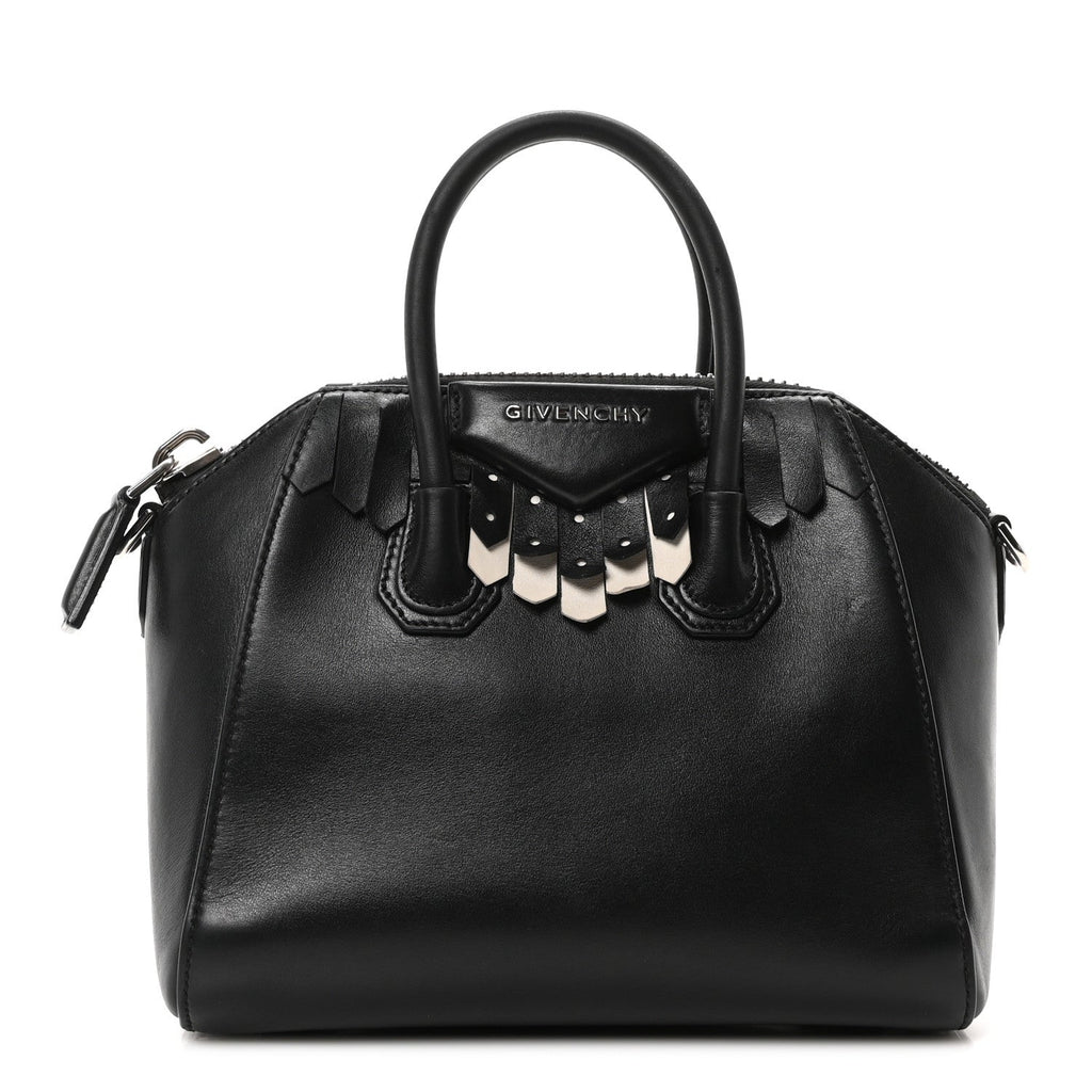 Calfskin Fringe Mini Antigona Black