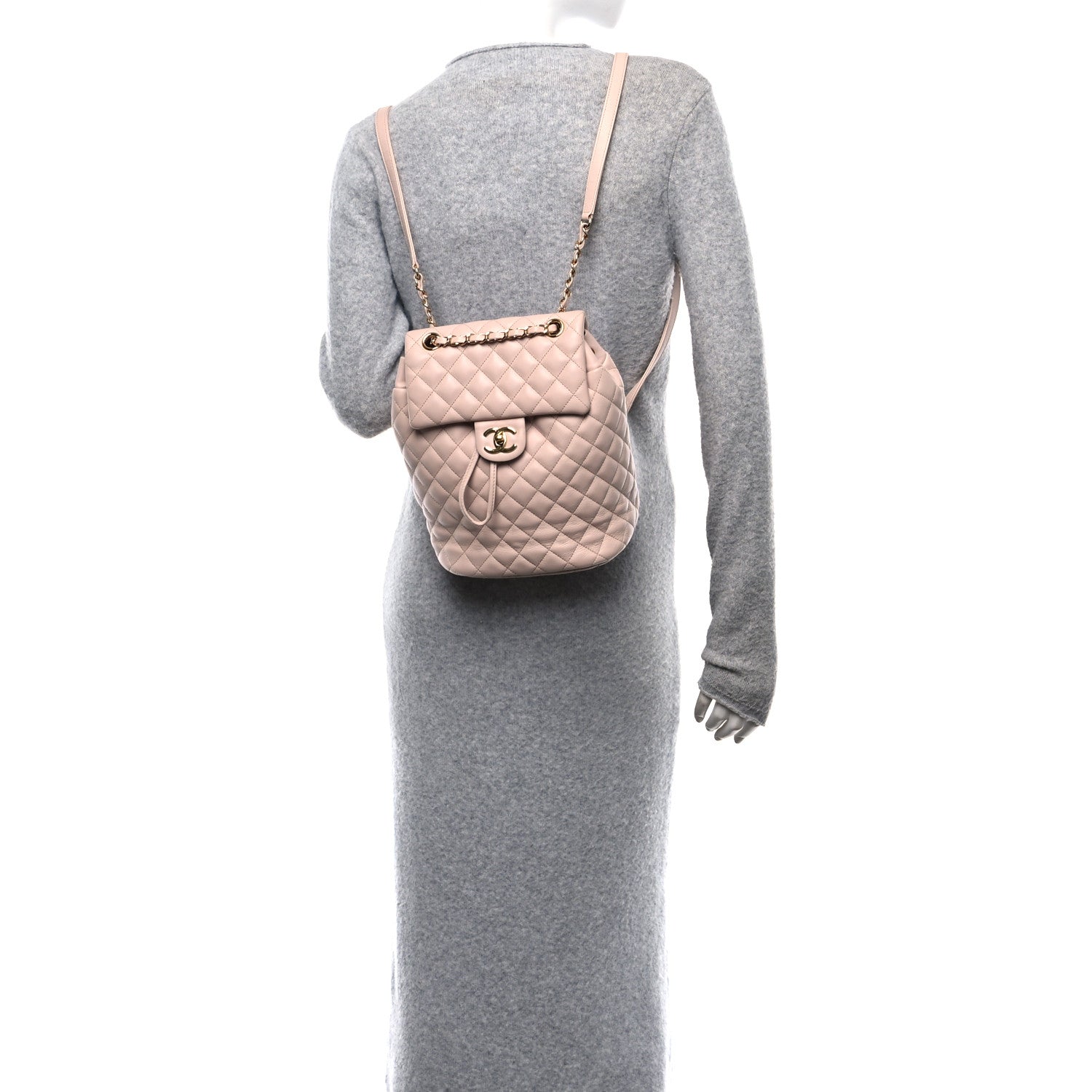 Lambskin Quilted Small Urban Spirit Backpack Light Pink