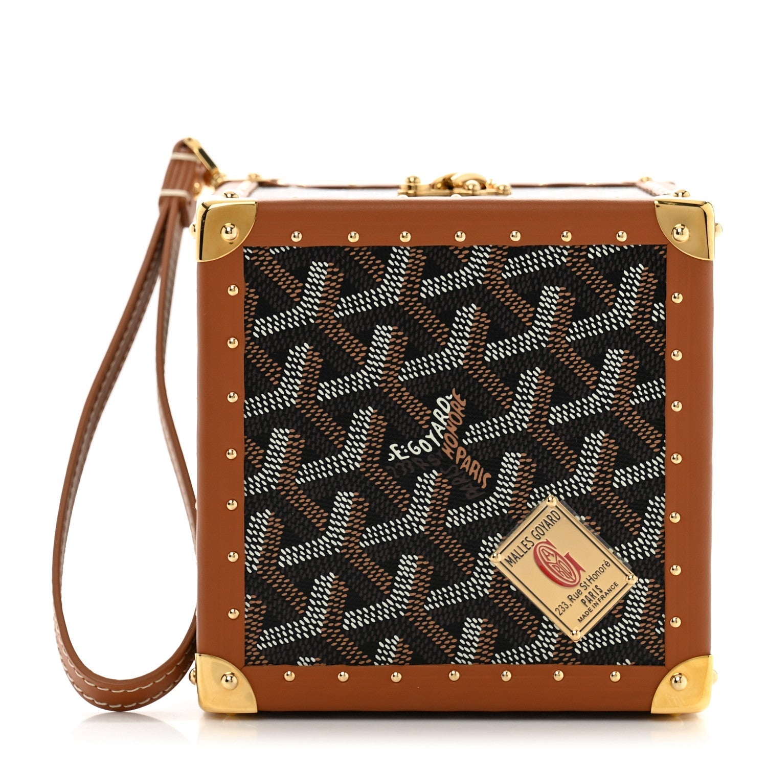 Goyardine De Trunk Bag Black Gold