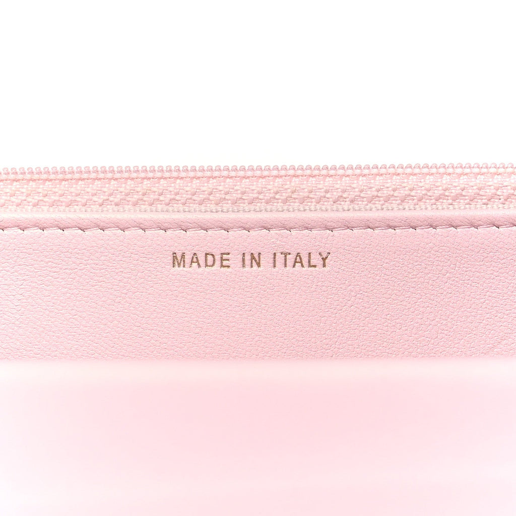 Lambskin Quilted Pearl Wallet On Chain WOC Pink