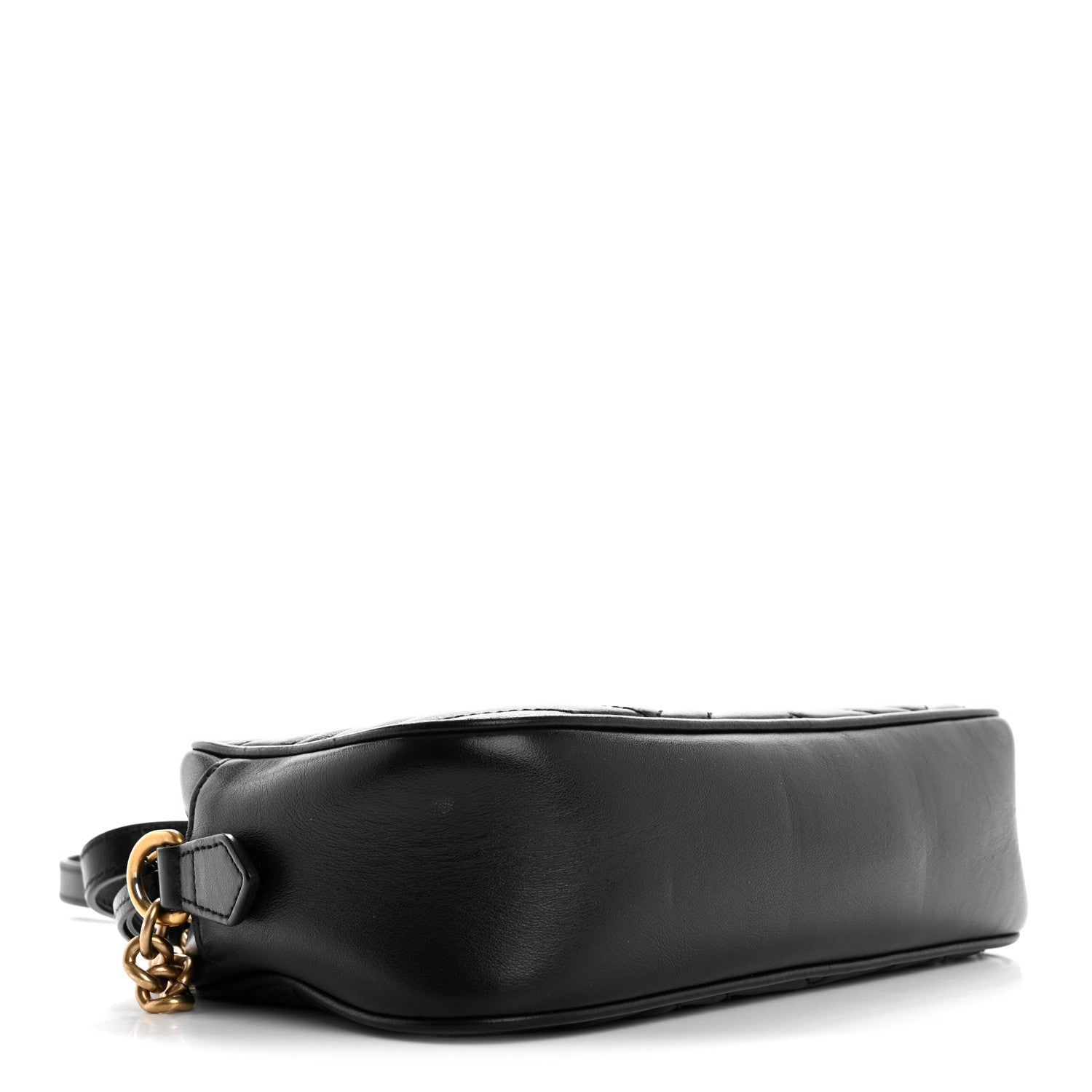 Calfskin Matelasse Small GG Marmont Chain Shoulder Bag Black