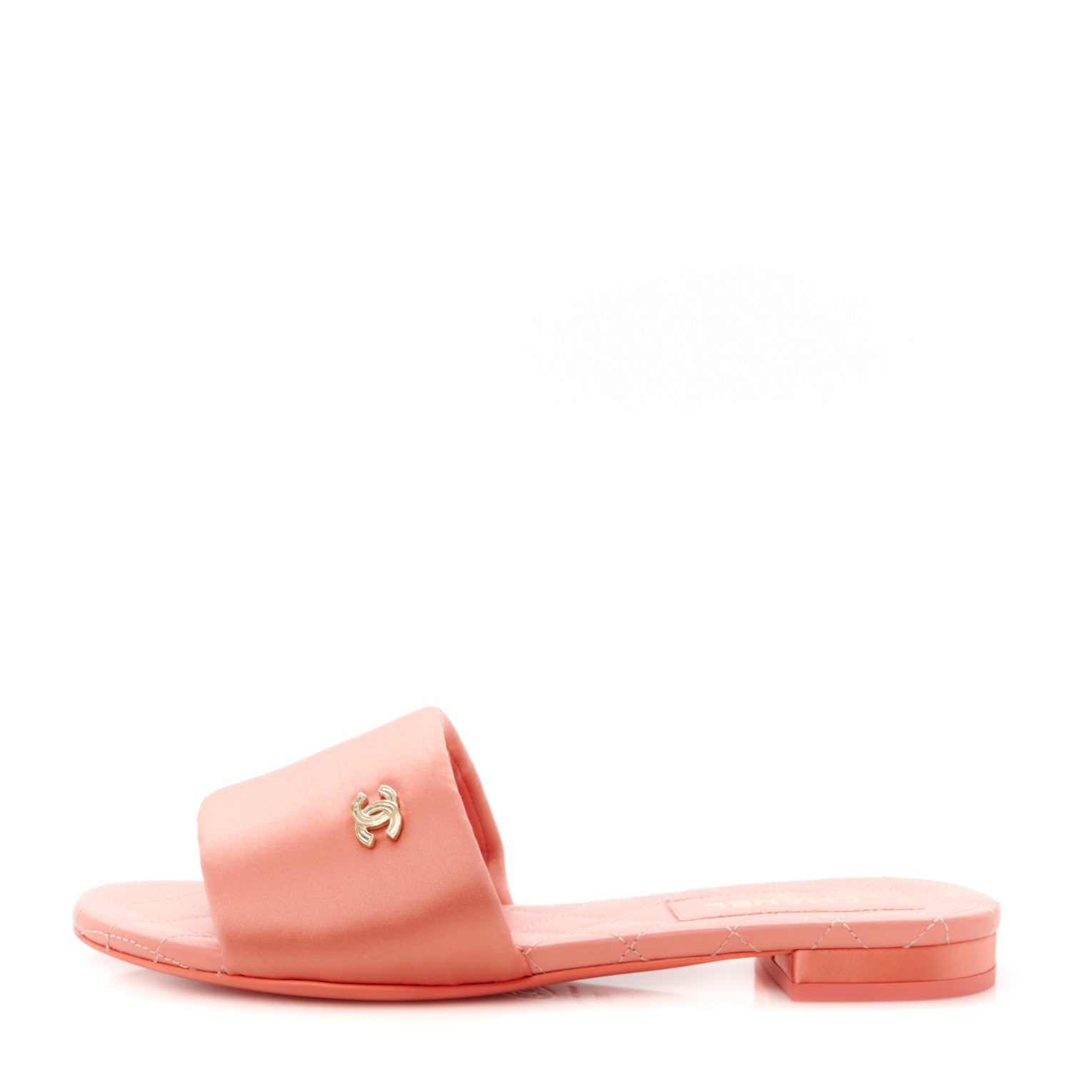 Satin Mule Sandals 36.5 Pink