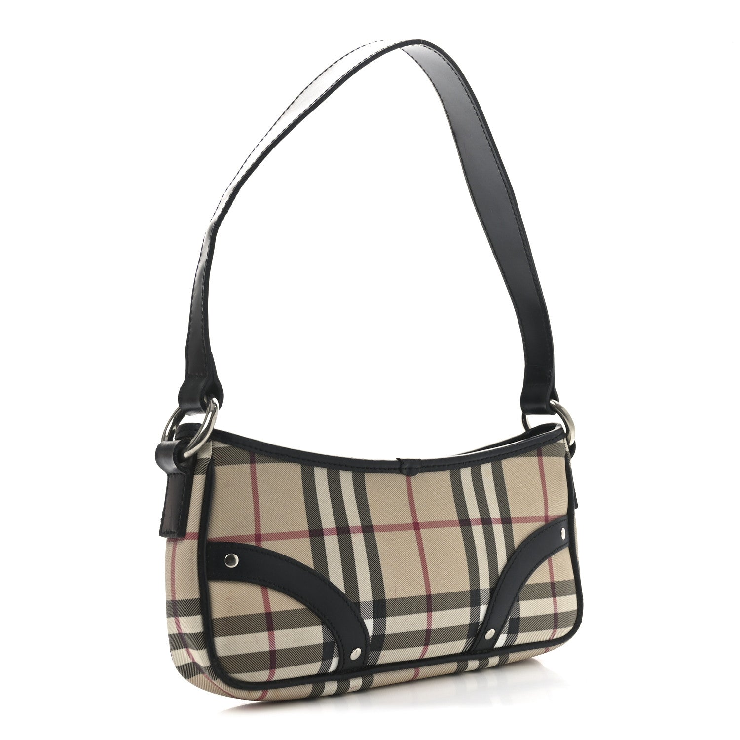 House Check Shoulder Bag Black