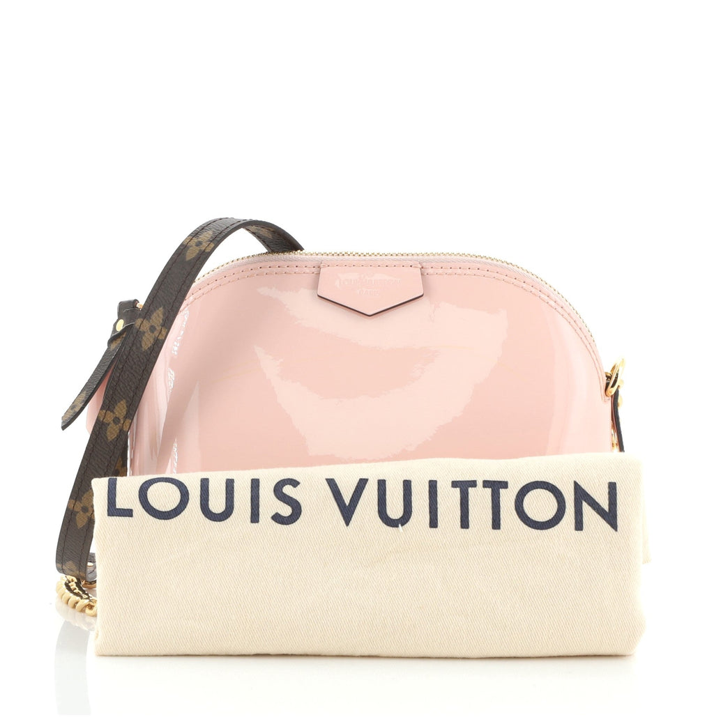 Alma Chain Handbag Vernis with Monogram Canvas Mini
