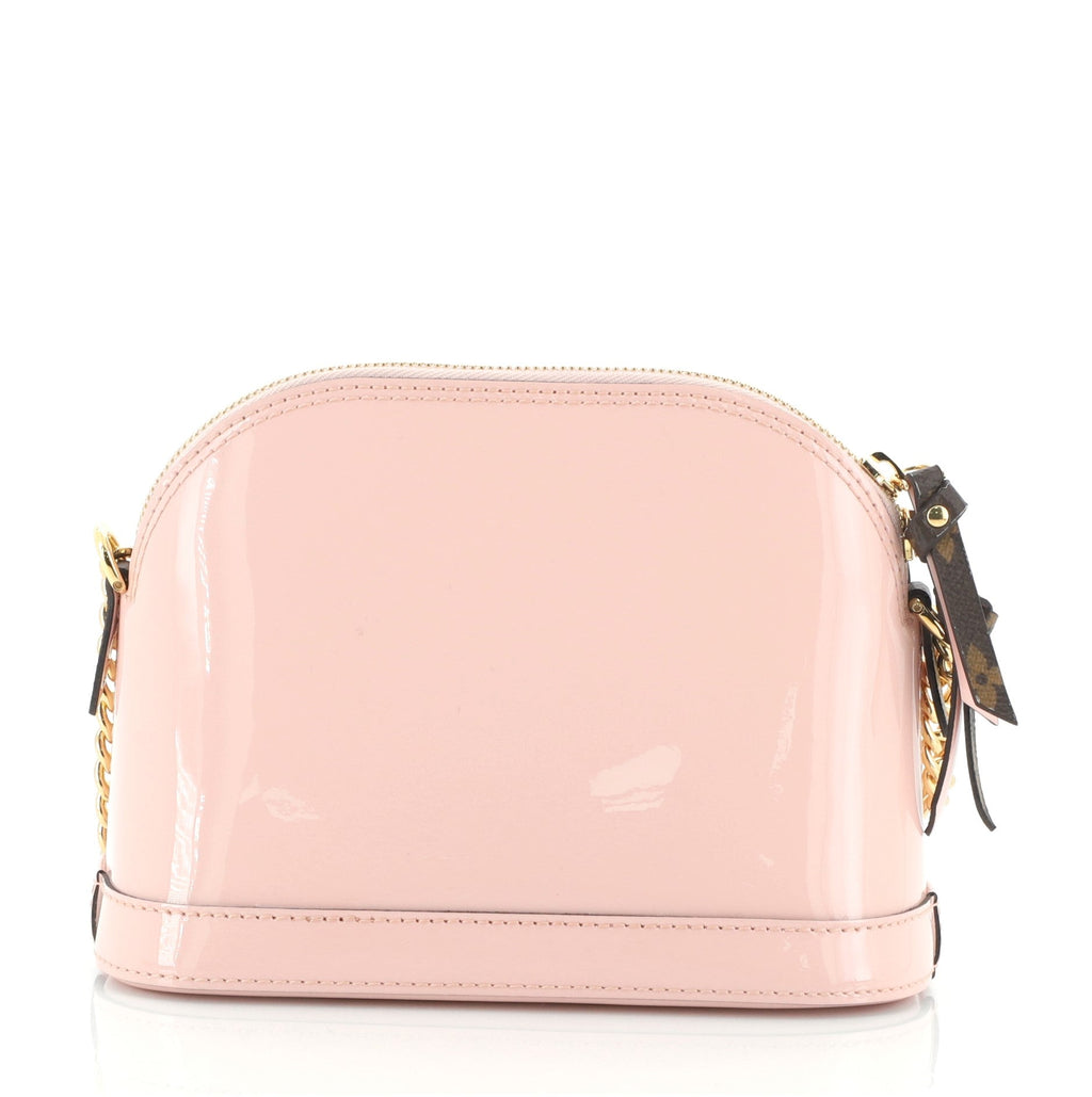 Alma Chain Handbag Vernis with Monogram Canvas Mini