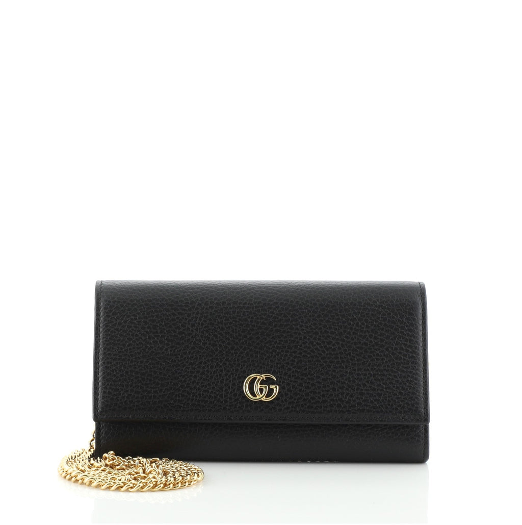 Petite GG Marmont Chain Wallet Leather Mini