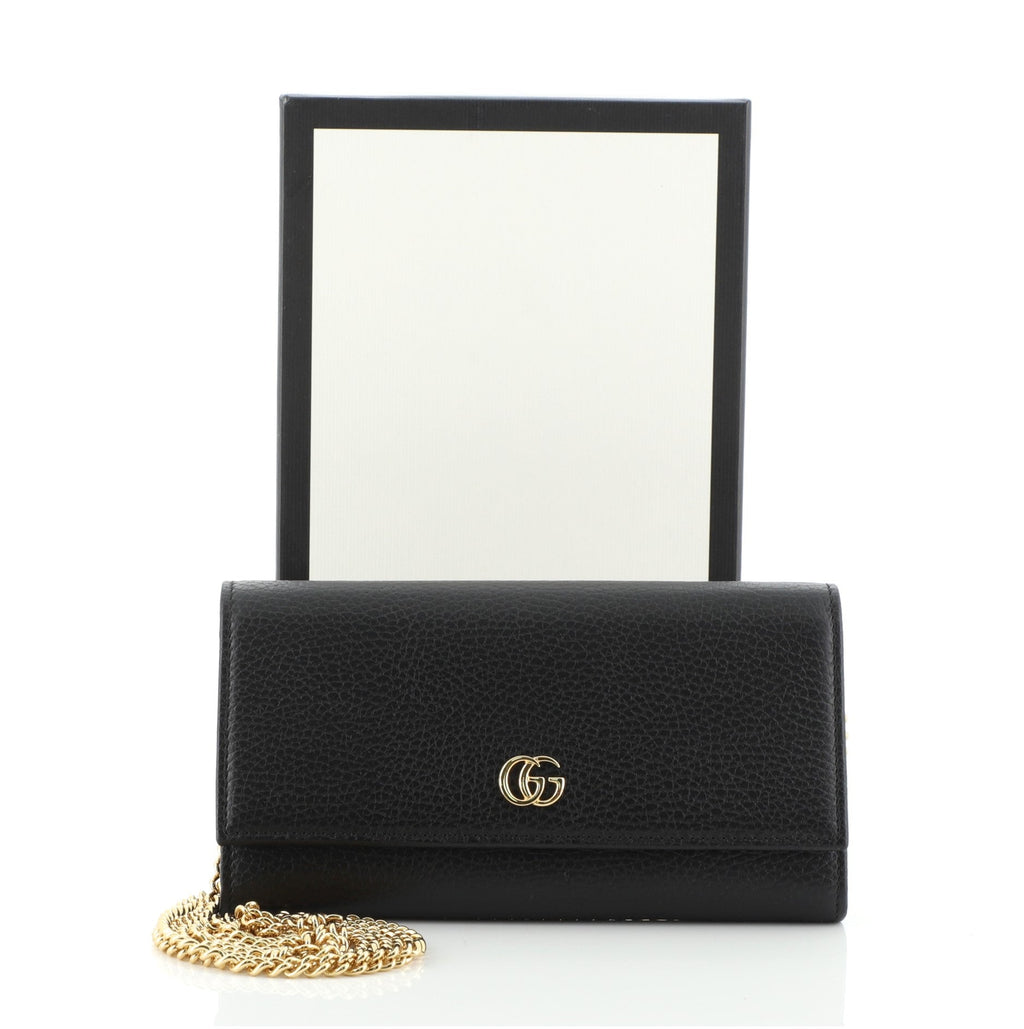 Petite GG Marmont Chain Wallet Leather Mini