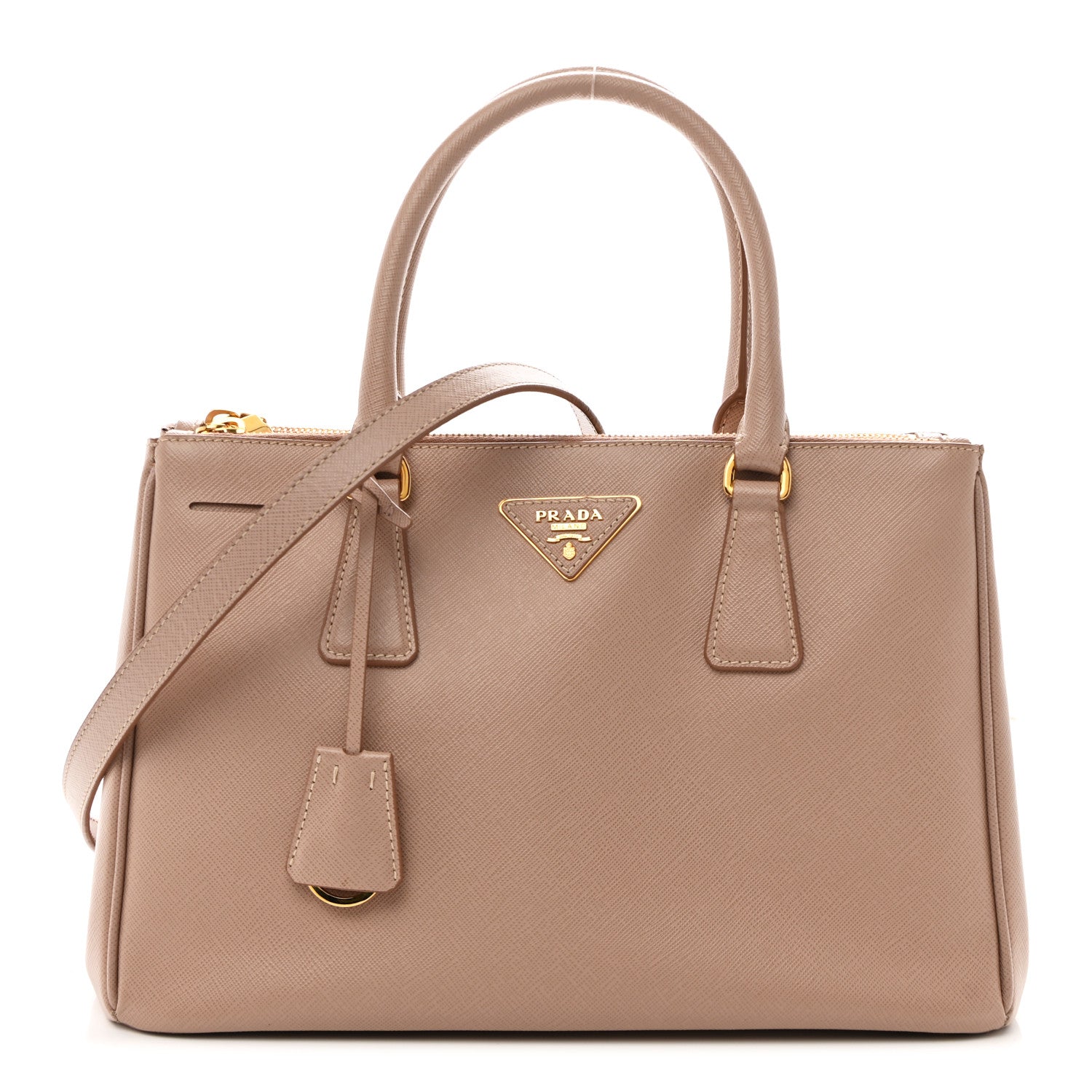Saffiano Small Galleria Double Zip Tote Cammeo