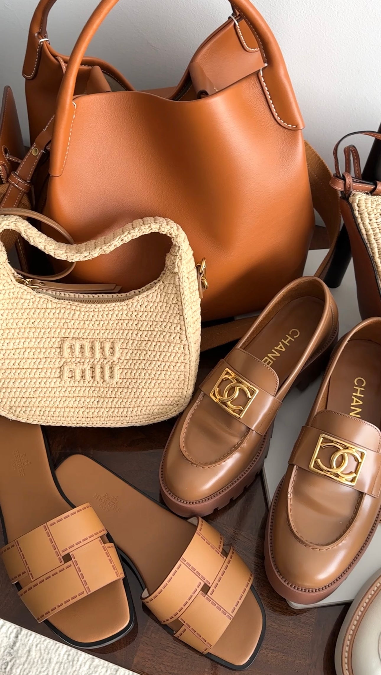 Miu Miu Wander Natural Raffia Crochet Crossbody Bag
