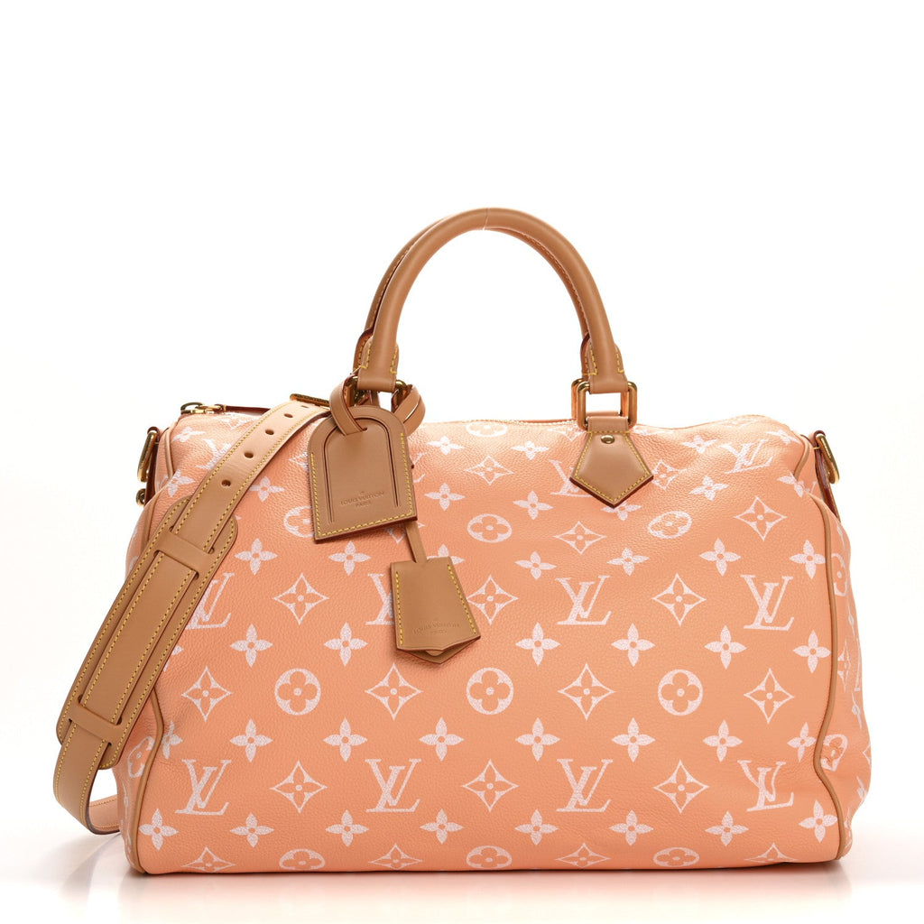 Calfskin Monogram Speedy P9 Bandouliere 40 Summer Peach