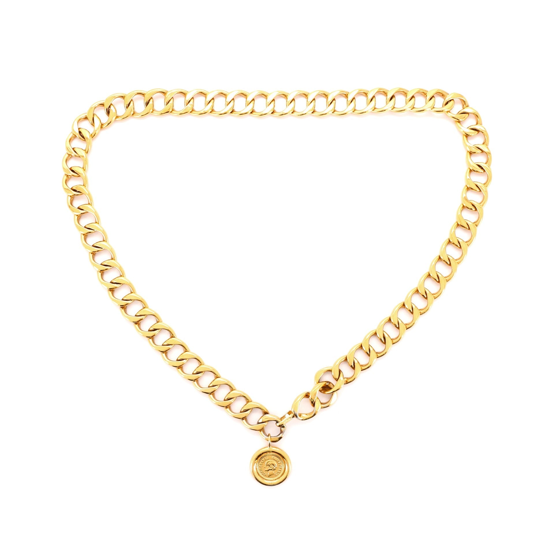 Vintage Medallion Chain Belt Metal 100