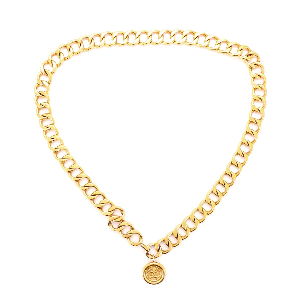 Vintage Medallion Chain Belt Metal 100