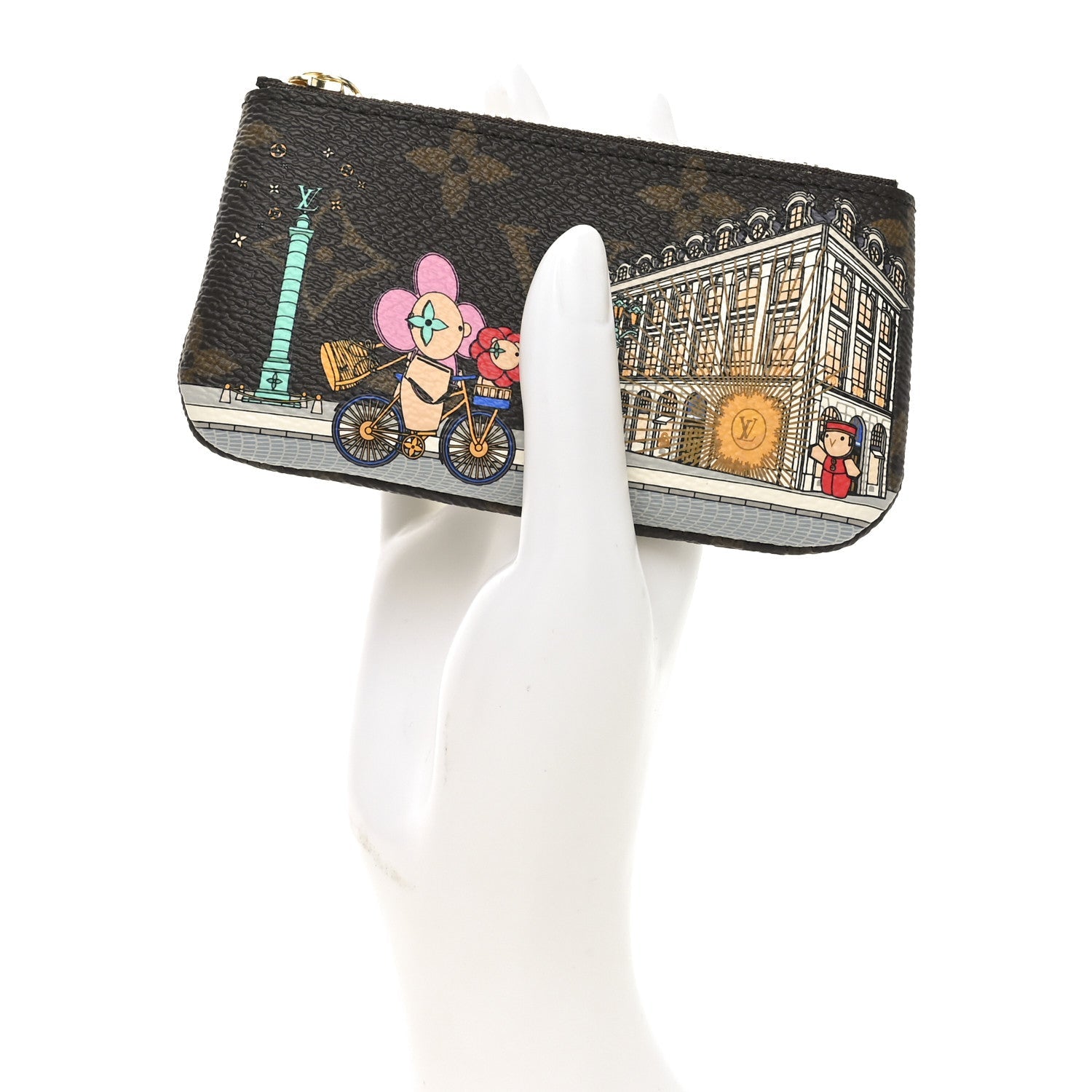 Monogram 2022 Christmas Animation Paris Key Pouch Pink