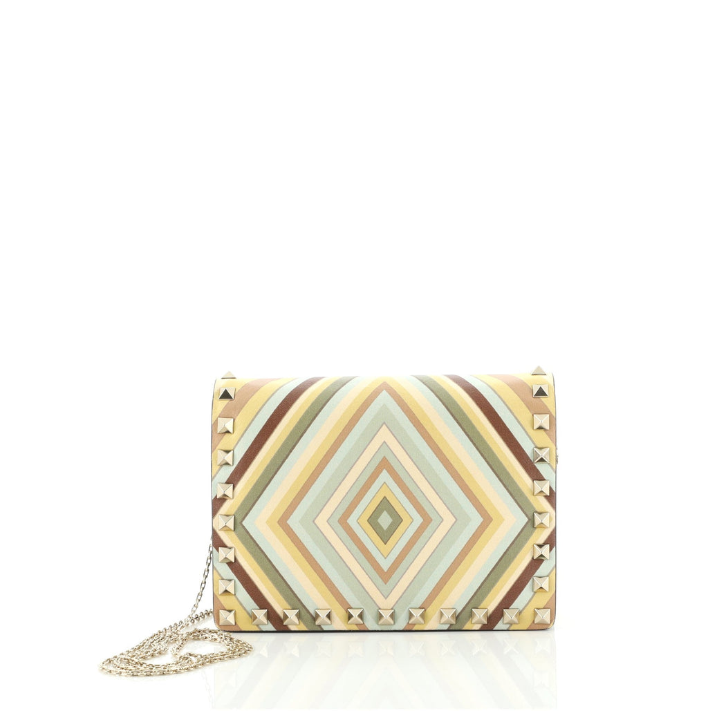 1975 Rockstud Pouch Crossbody Bag Striped Leather Mini