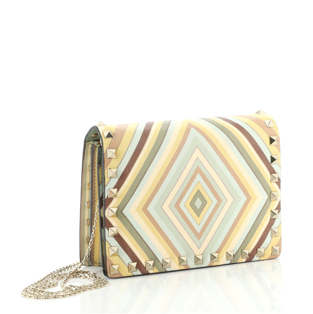 1975 Rockstud Pouch Crossbody Bag Striped Leather Mini