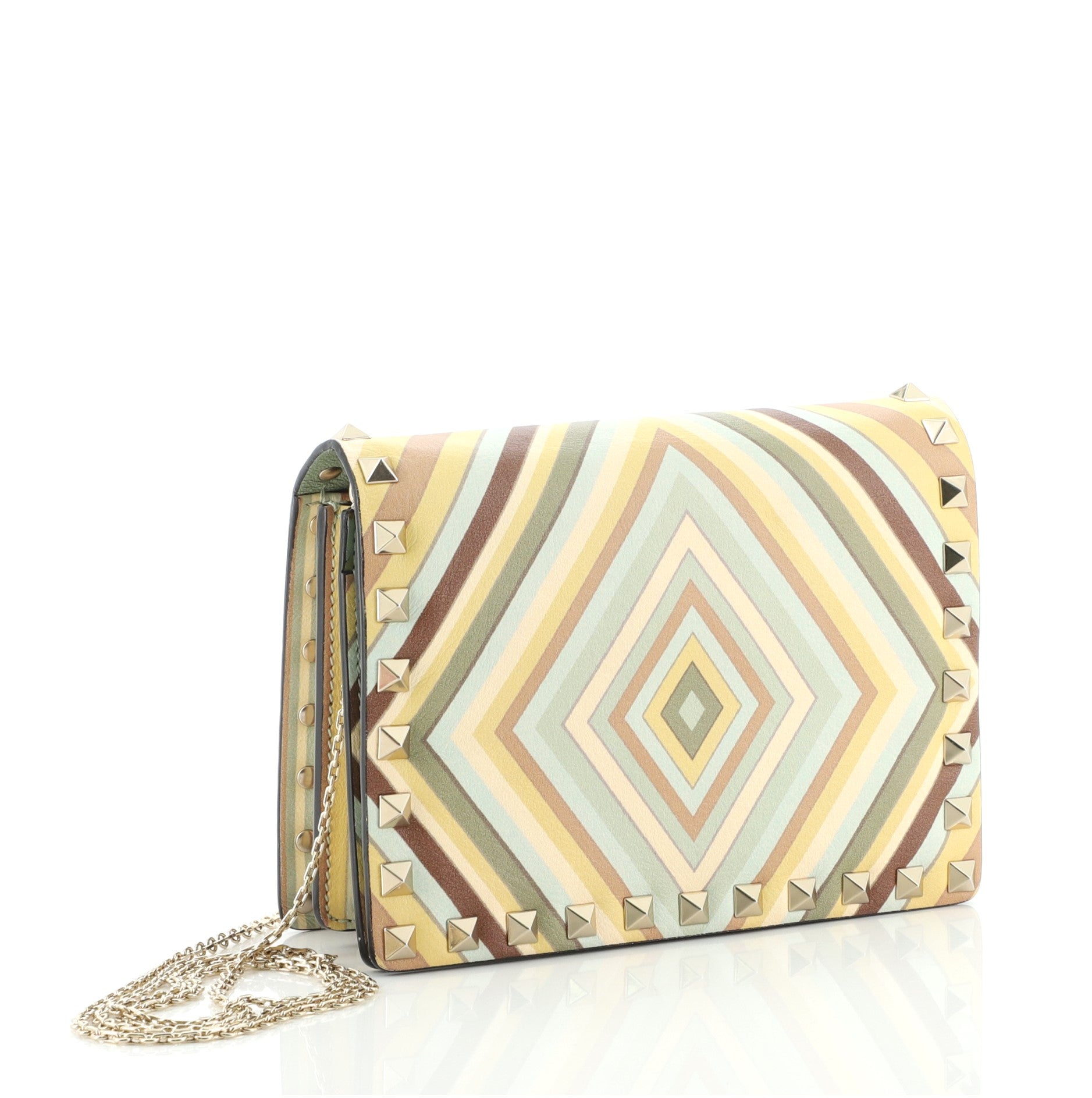 1975 Rockstud Pouch Crossbody Bag Striped Leather Mini