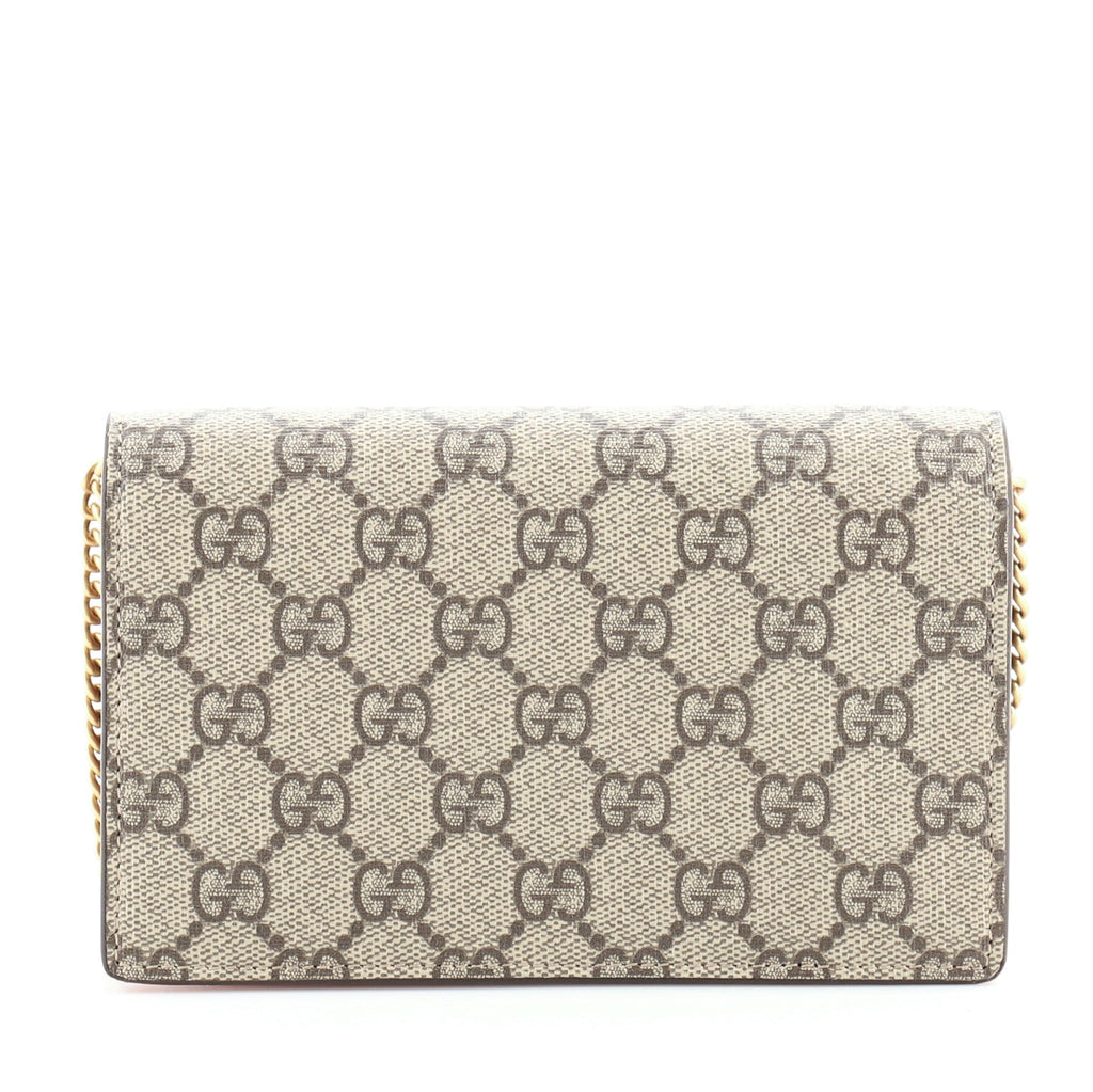 Cherries Wallet on Chain GG Coated Canvas Mini