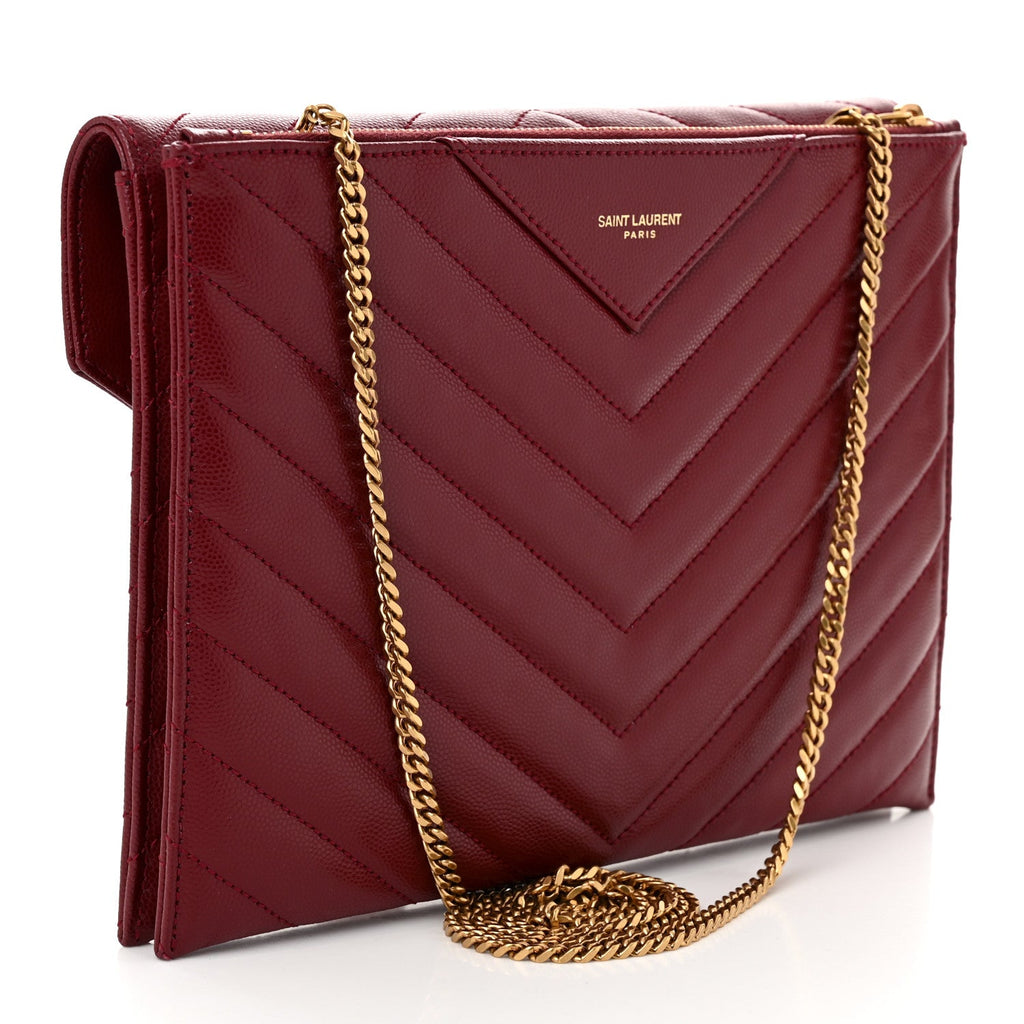 Grain De Poudre Matelasse Tribeca Chain Wallet Amaretto