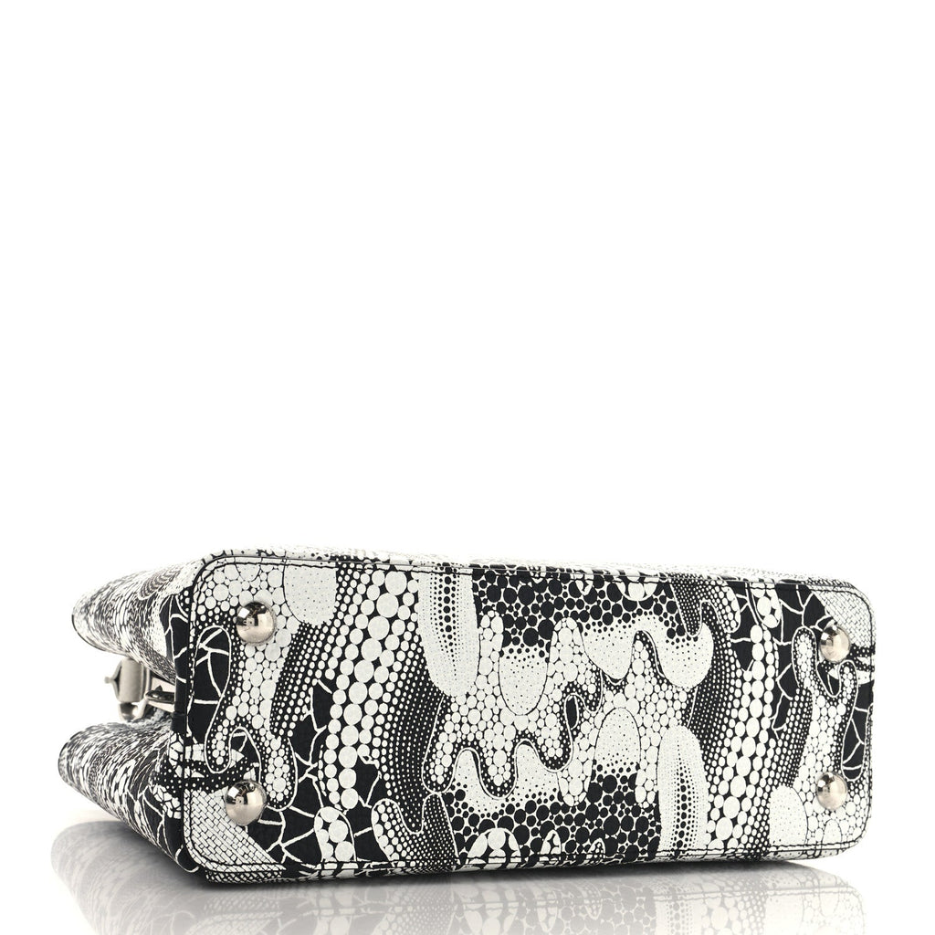 LV X YK Taurillon Psychedelic Capucines MM Black White