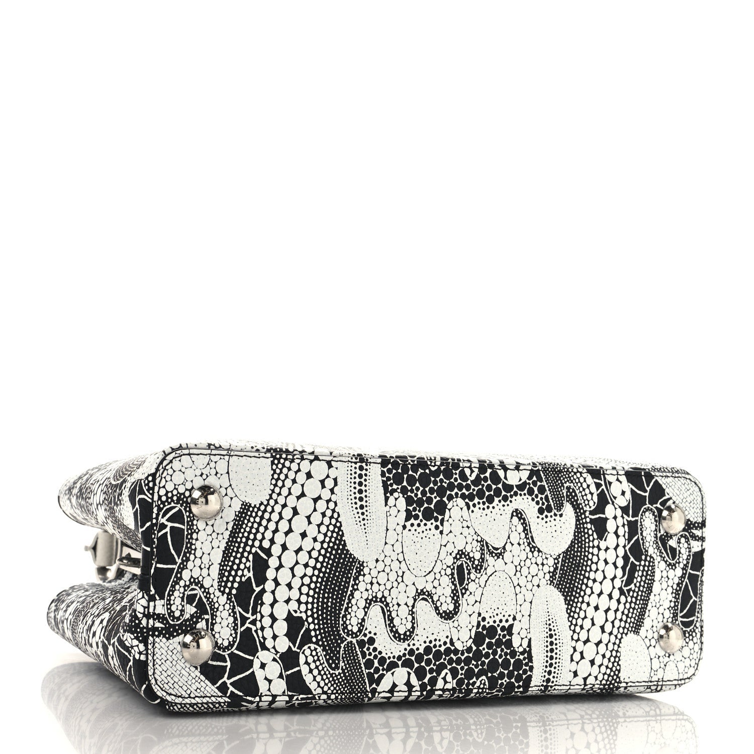 LV X YK Taurillon Psychedelic Capucines MM Black White