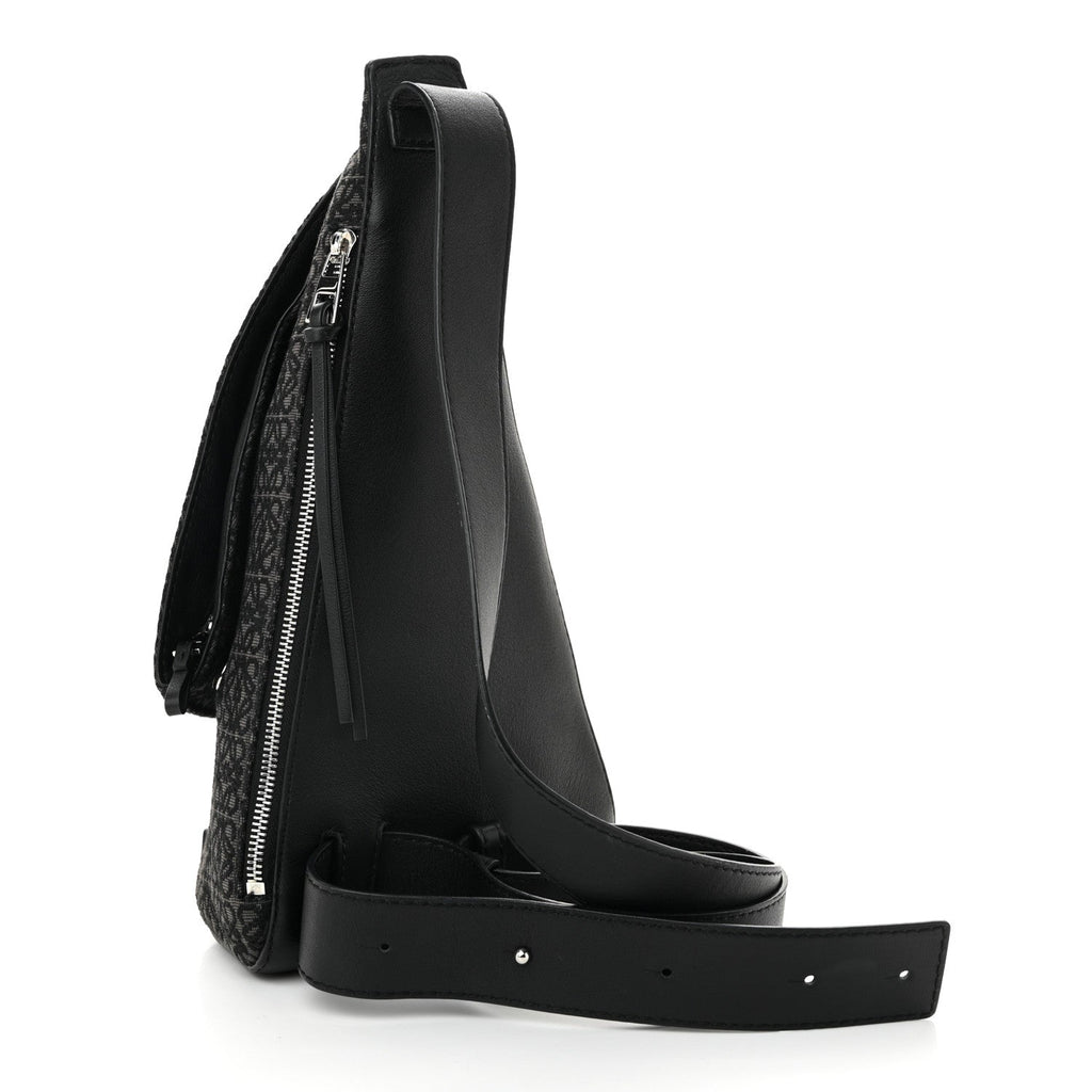 Jacquard Anagram Calfskin Anton Sling Anthracite Black