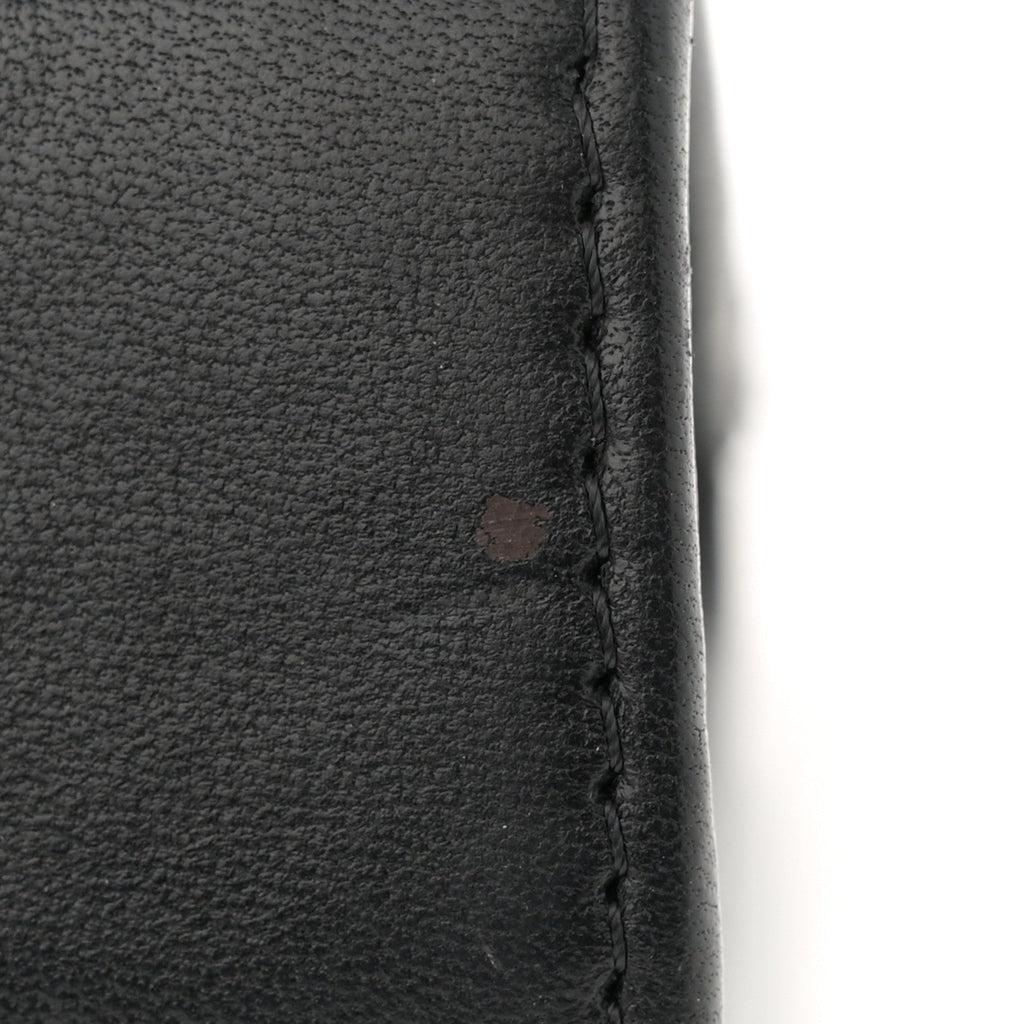 Lambskin Enamel Quilted Top Handle Flap With Chain Black