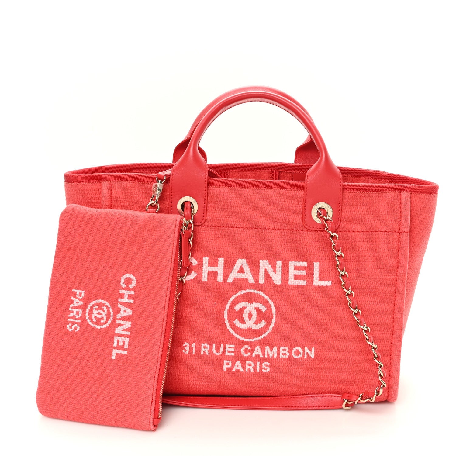 Mixed Fibers Small Deauville Tote Red