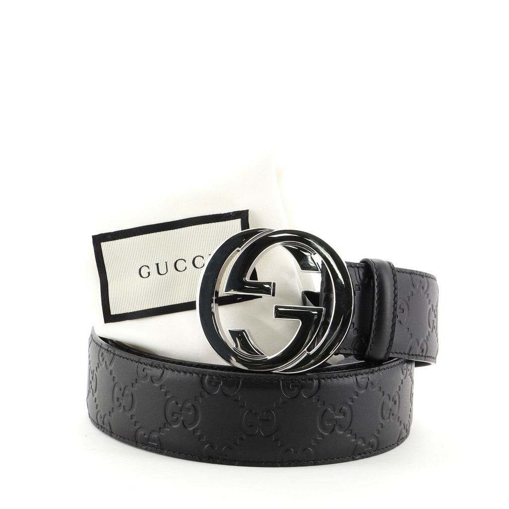 Interlocking G Belt Guccissima Leather Wide 100