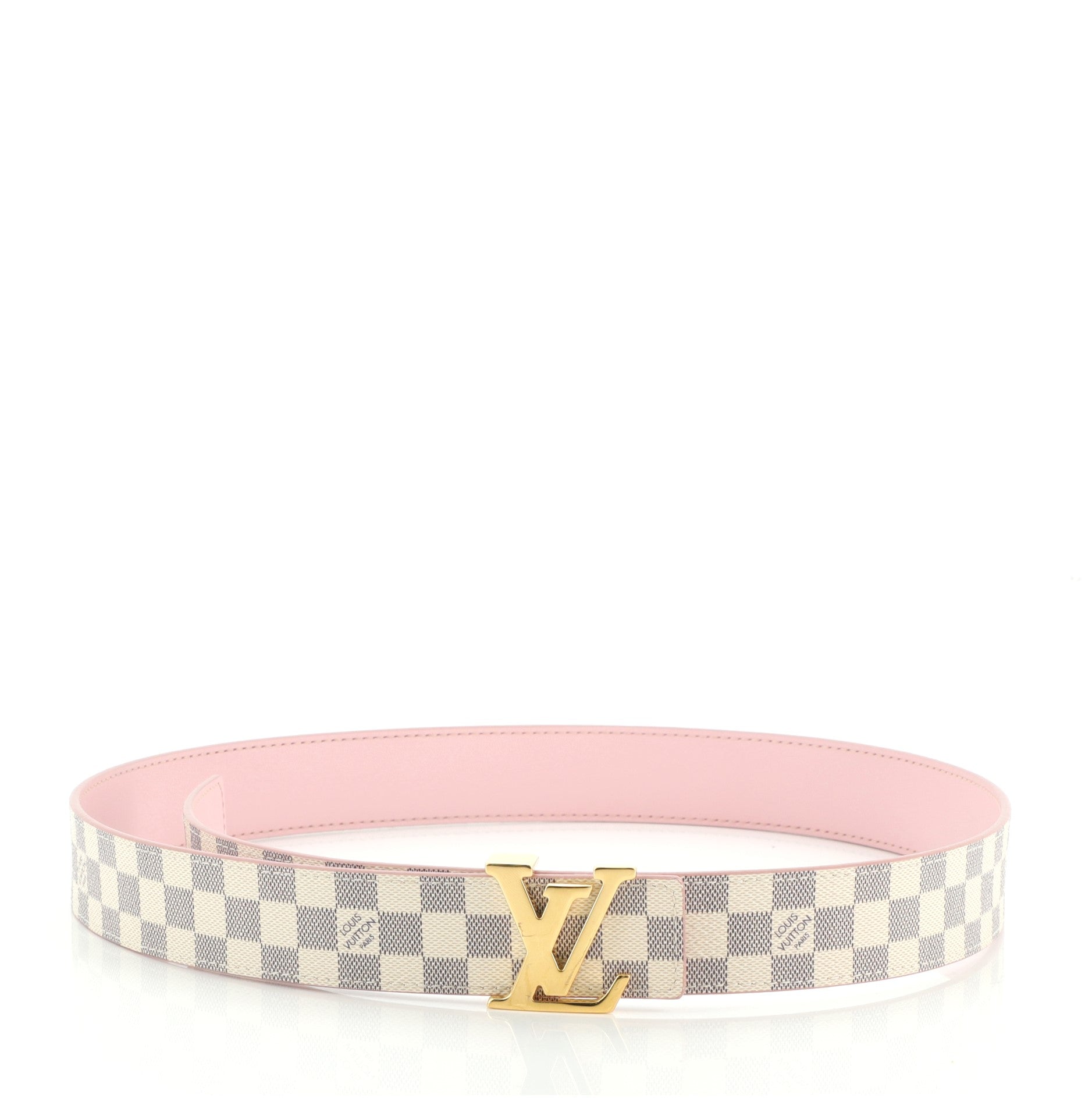 LV Initiales Reversible Belt Damier and Leather Medium 80