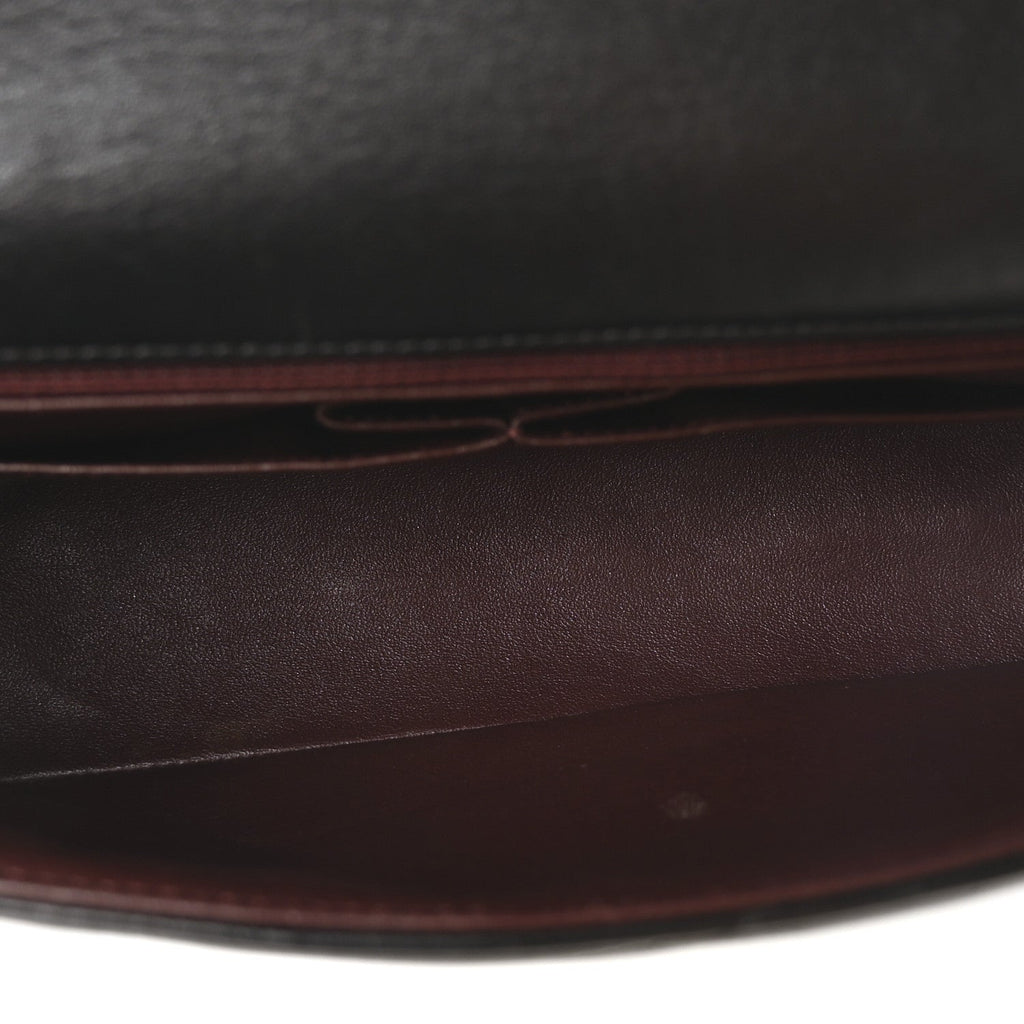 Lambskin Scallop Quilted Medium Pagoda Flap Black